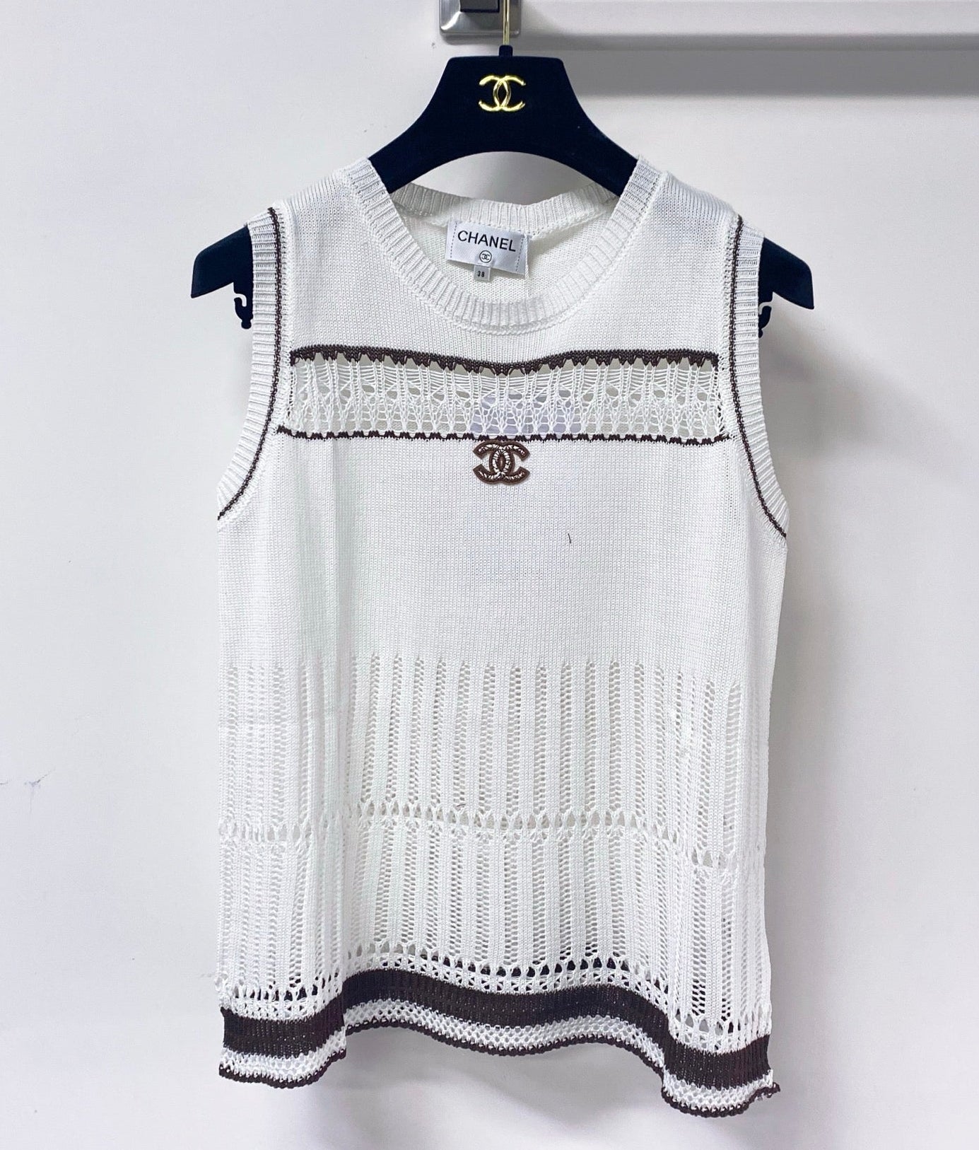 Chanel 2026 Björn's Knit Vest White Laine Wool 471925