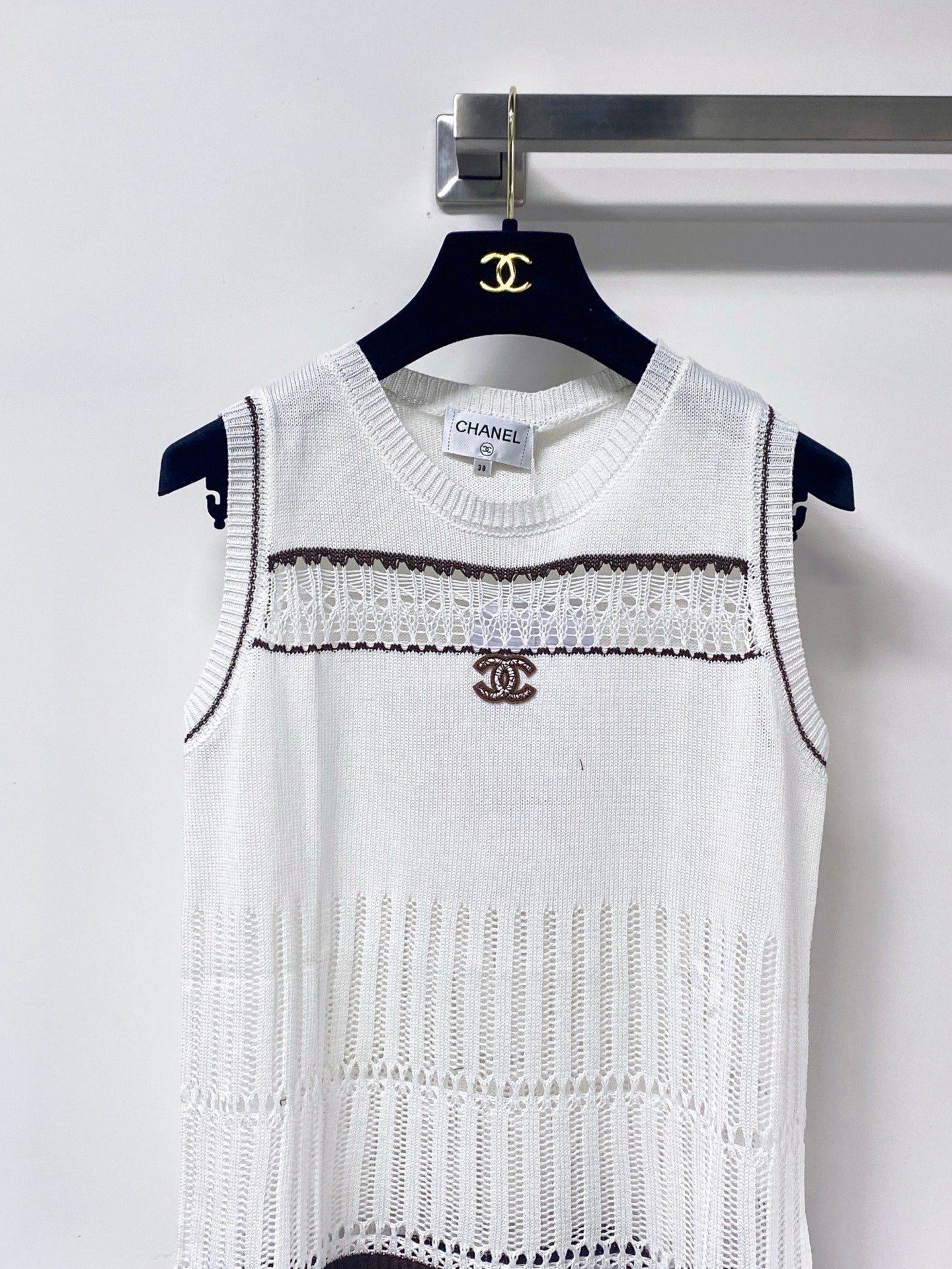 Chanel 2026 Björn's Knit Vest White Laine Wool 471925