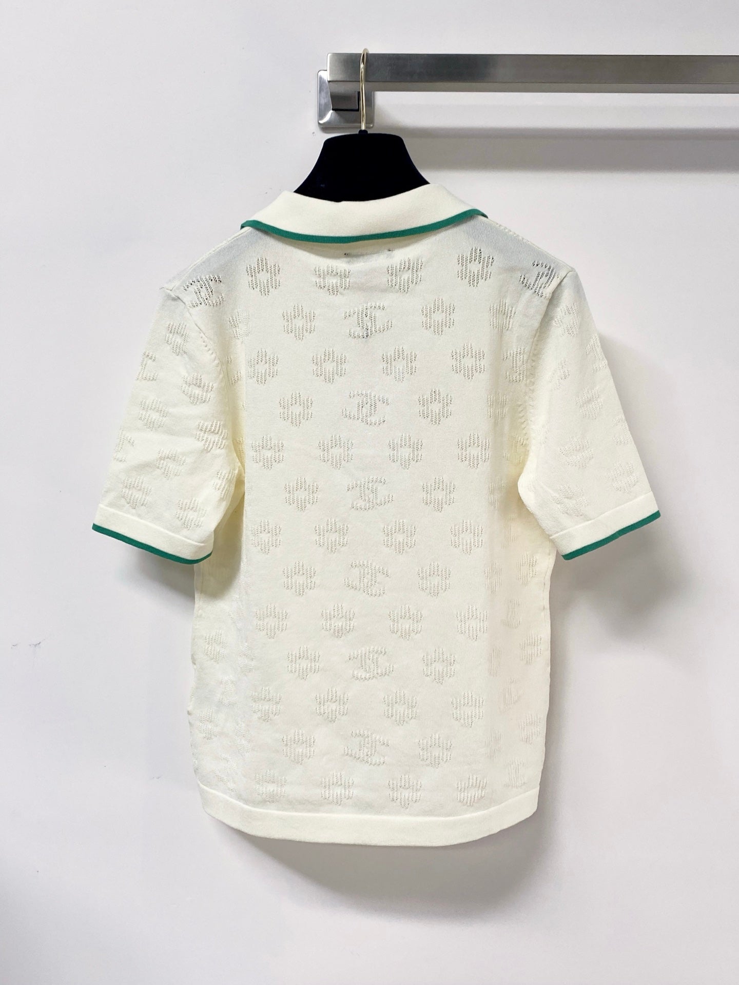 Chanel 2026 Short-Sleeve Knit Polo Shirt Cotton 479910