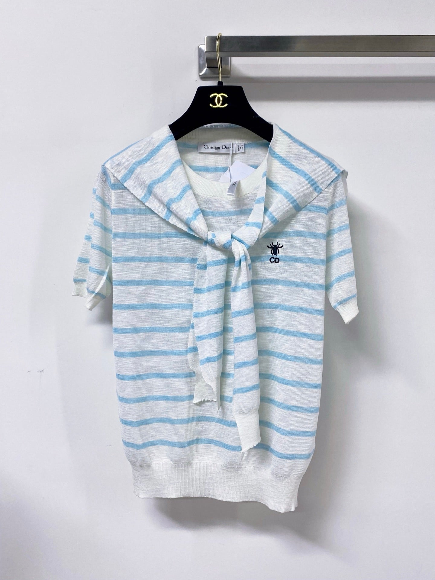 Dior 2026 Polo Shirt Featuring A Tie-neck Detail Acrylic 479903