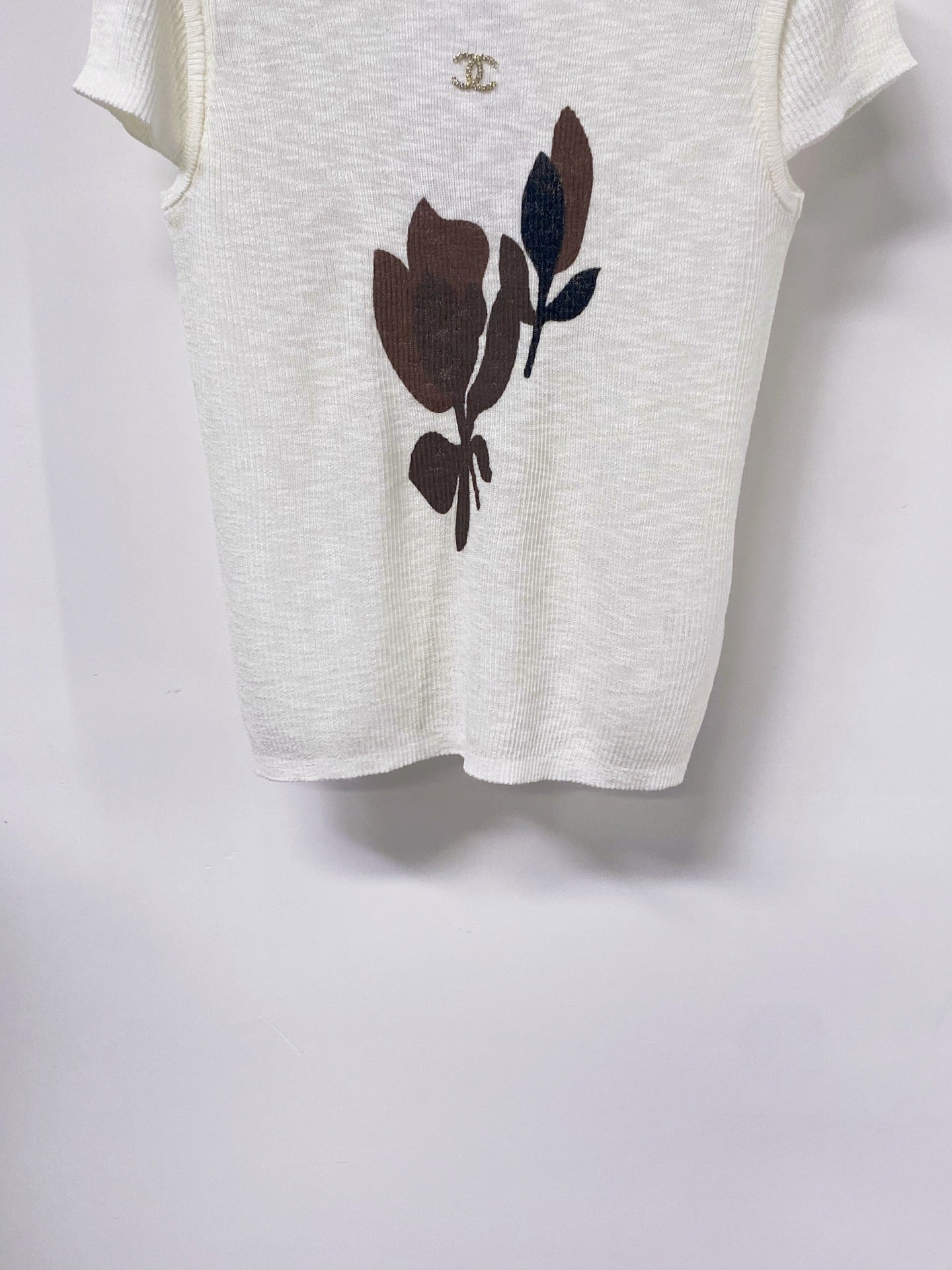 Chanel 2026 White Short-Sleeved Shirt Wool Laine 479868