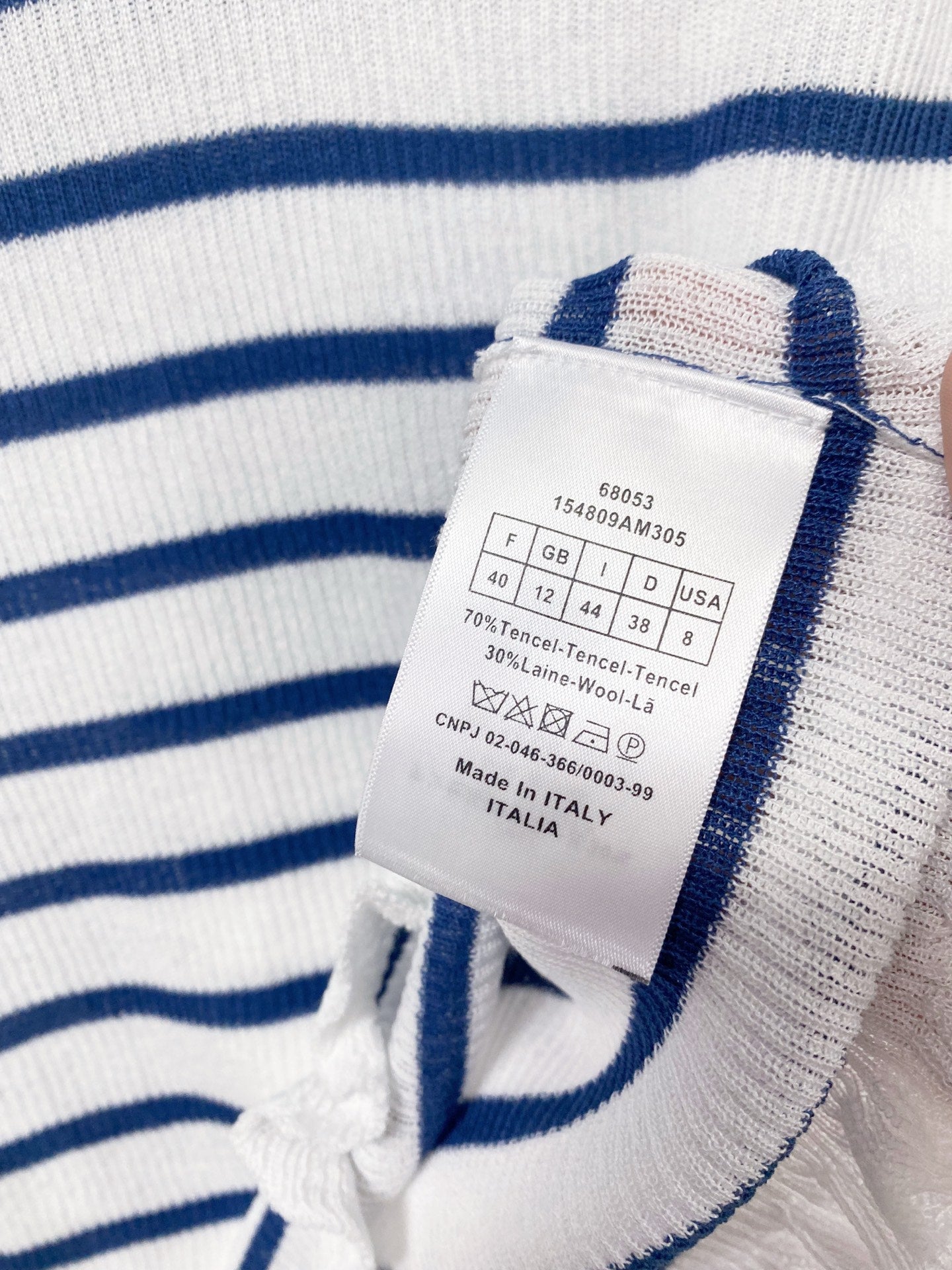 Dior 2026 Stripes Polo Knitted  Short-Sleeve Shirt Tencel 479853