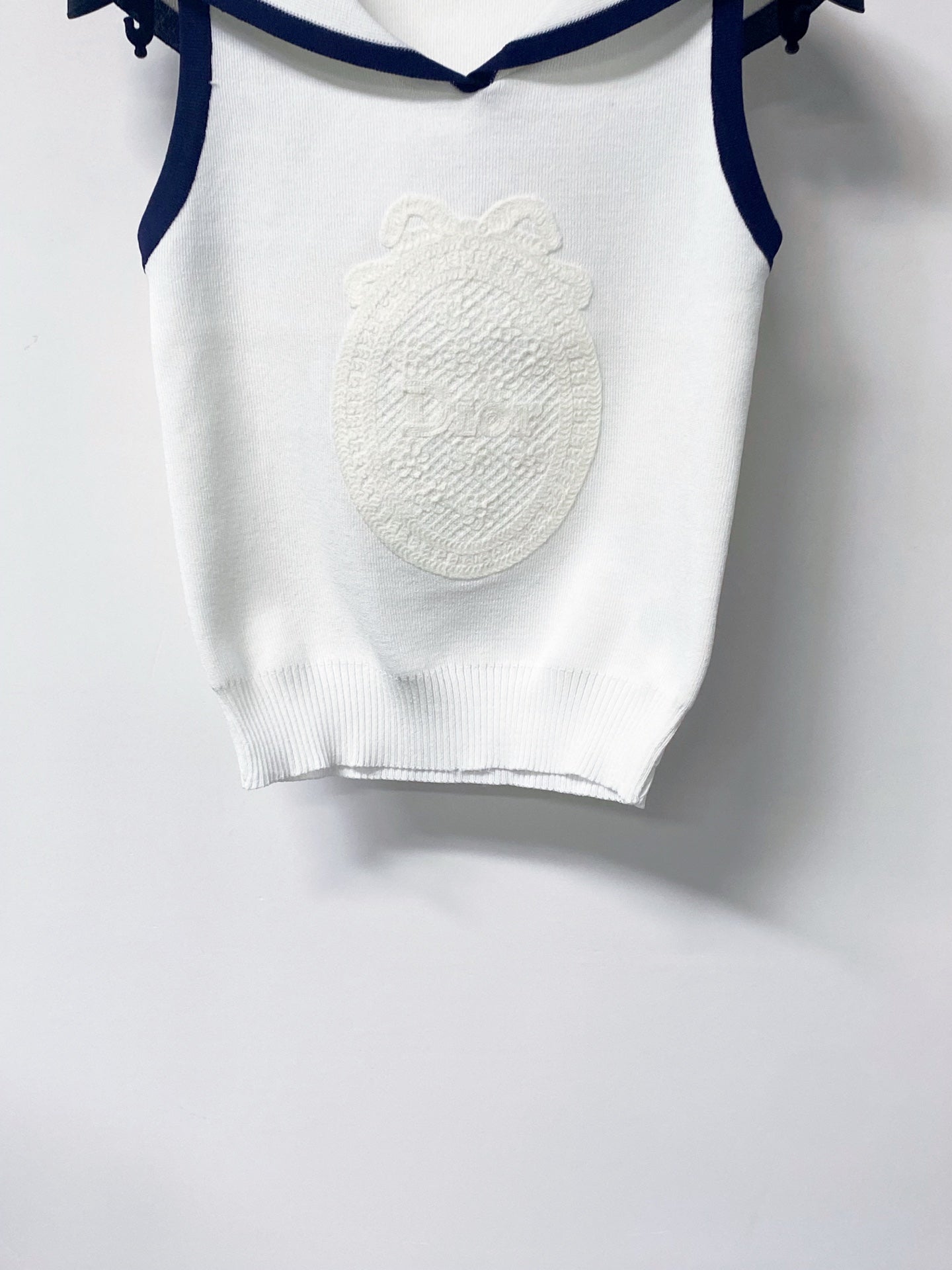 Dior 2026 Vest Shirt White Navy Wool 625811