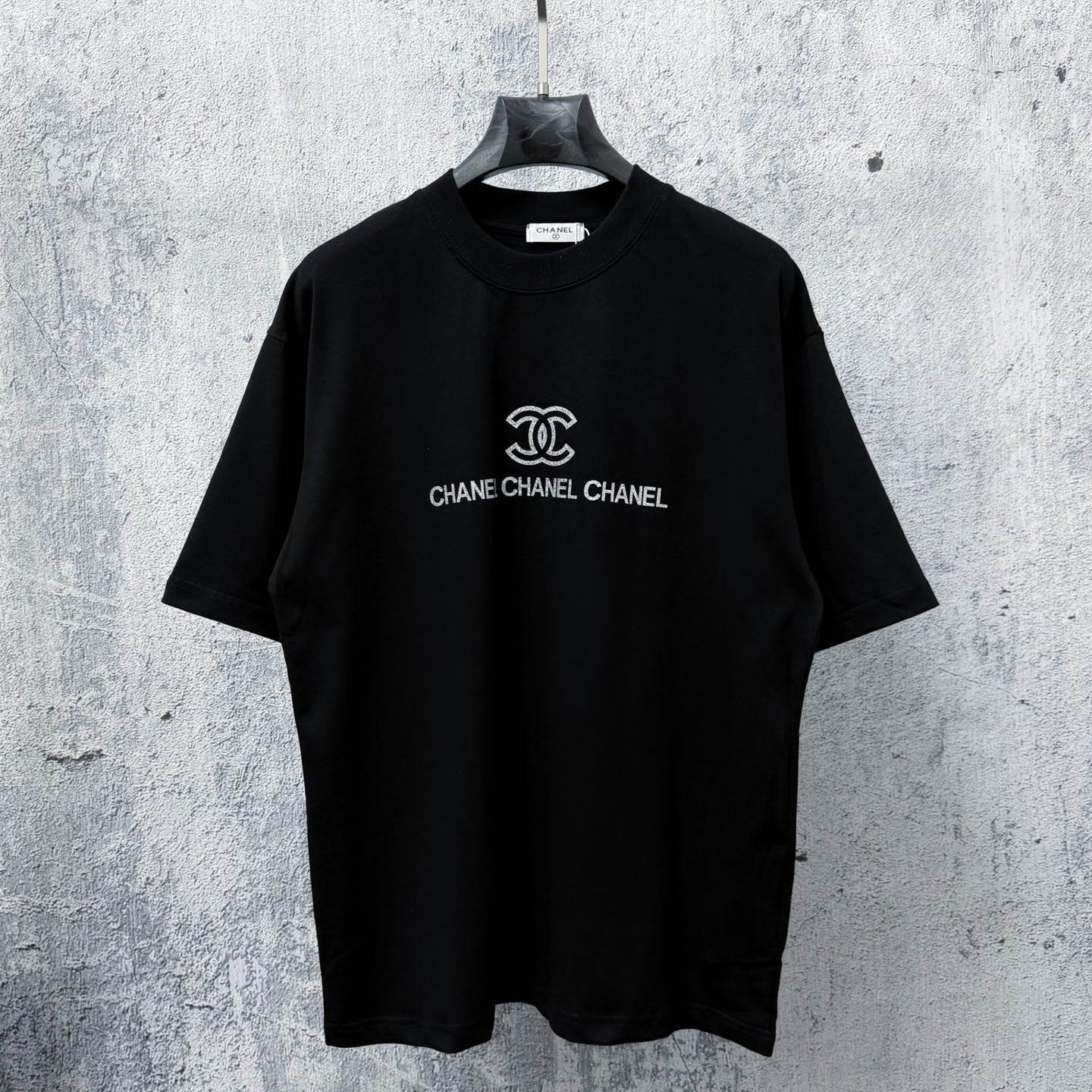 CC 2026 Short Sleeve T-Shirt Silver Powder Print Cotton 129279