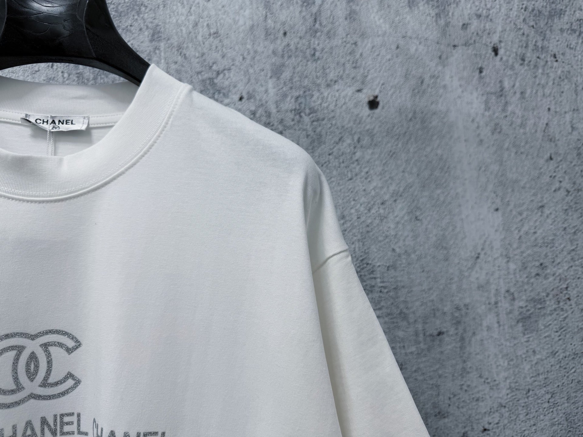 CC 2026 Short Sleeve T-Shirt Silver Powder Print Cotton 129279