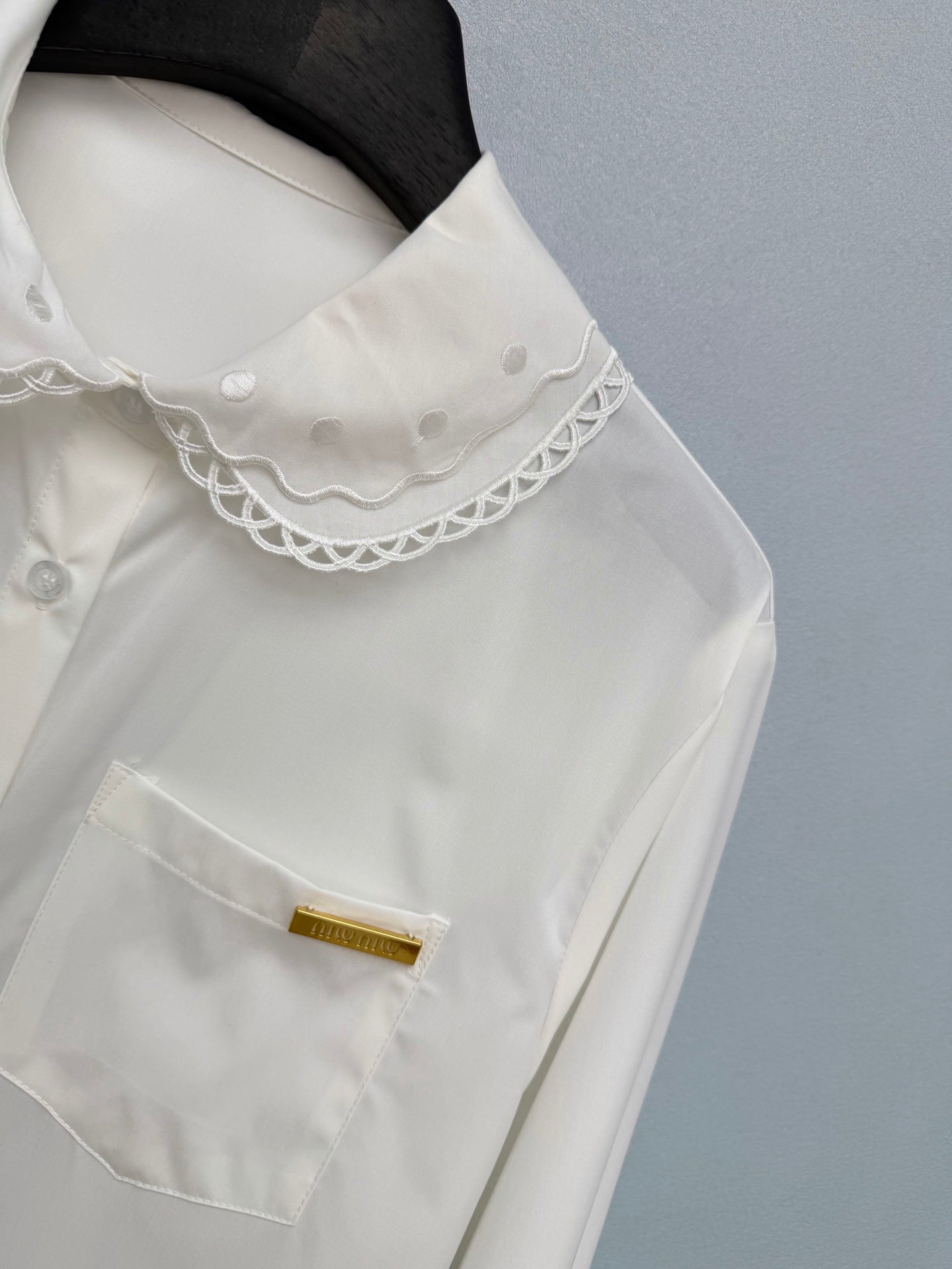 MiuMiu 2026 Long-Sleeve Shirt Cotton 643283