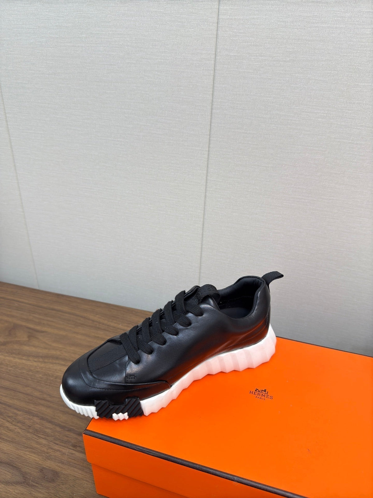 HM Bouncing Sneaker Black mix White Calfskin 213525