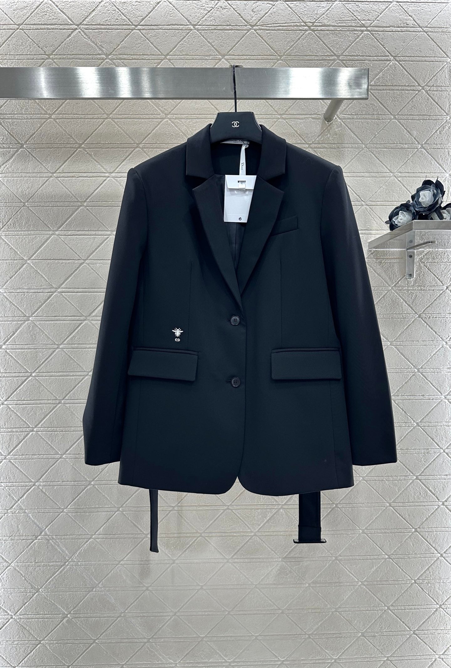 CD 25 Blazer With Belt Lapel Polyester