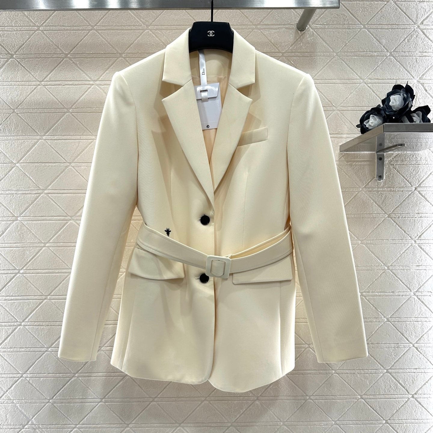 CD 25 Blazer With Belt Lapel Polyester