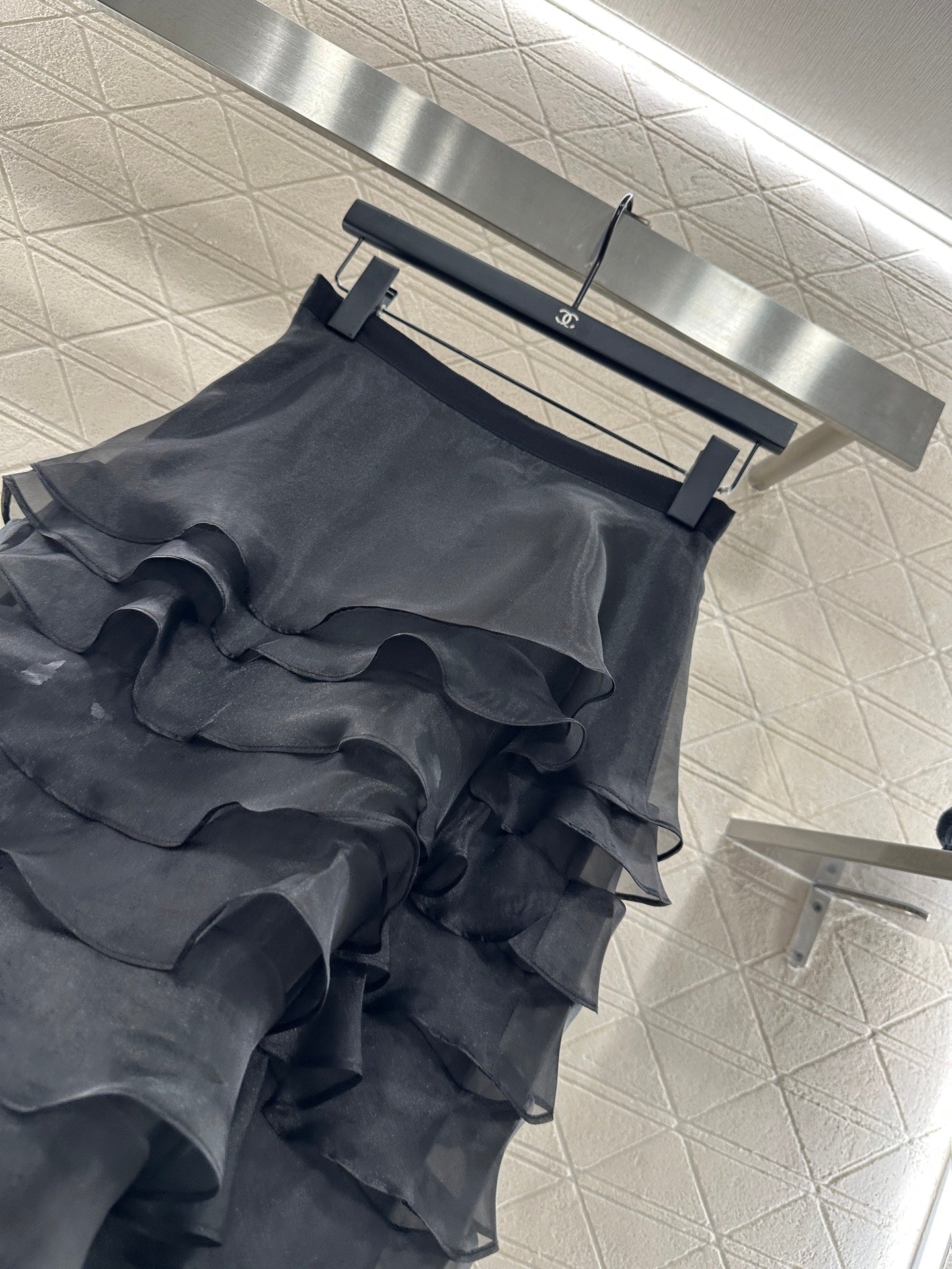 Dior 2025 High-waisted Tulle Skirt Black Polyester 321318