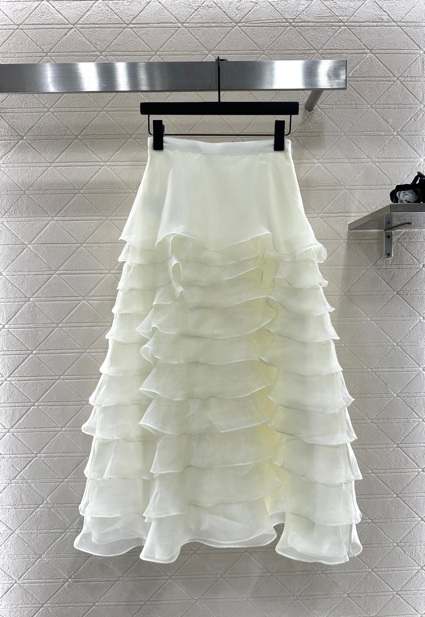 Dior 2025 High-waisted Tulle Skirt White Polyester 321314