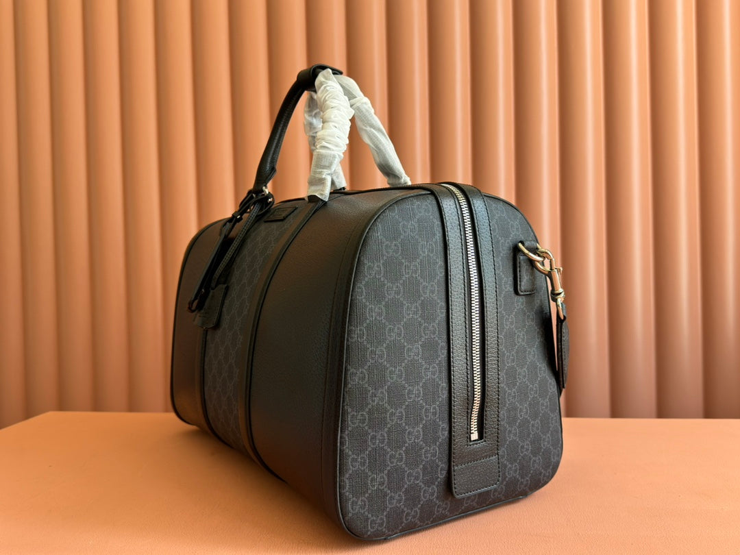 Gucci Duffle Bag 44 Black Canvas 239956