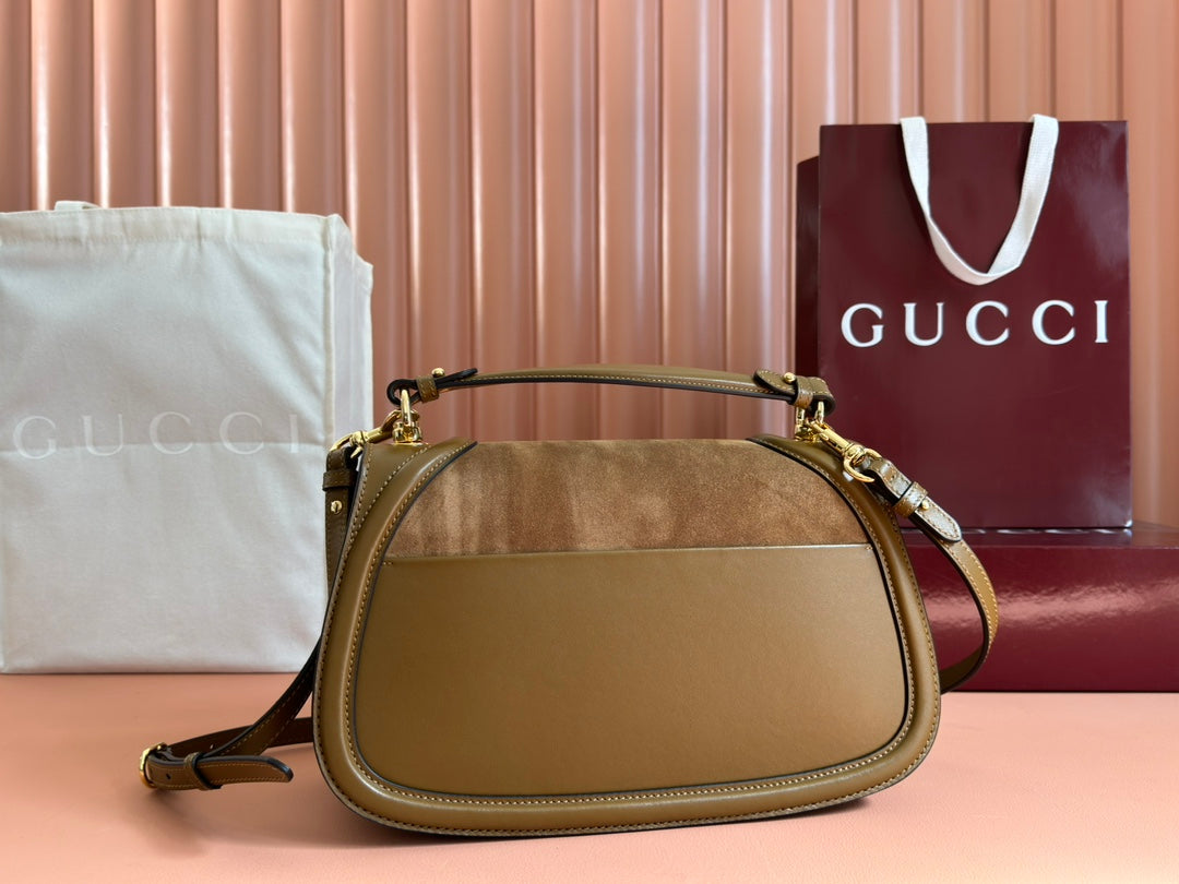 Gucci 2026 Blondie 32 Bag Brown Suede Leather 277494