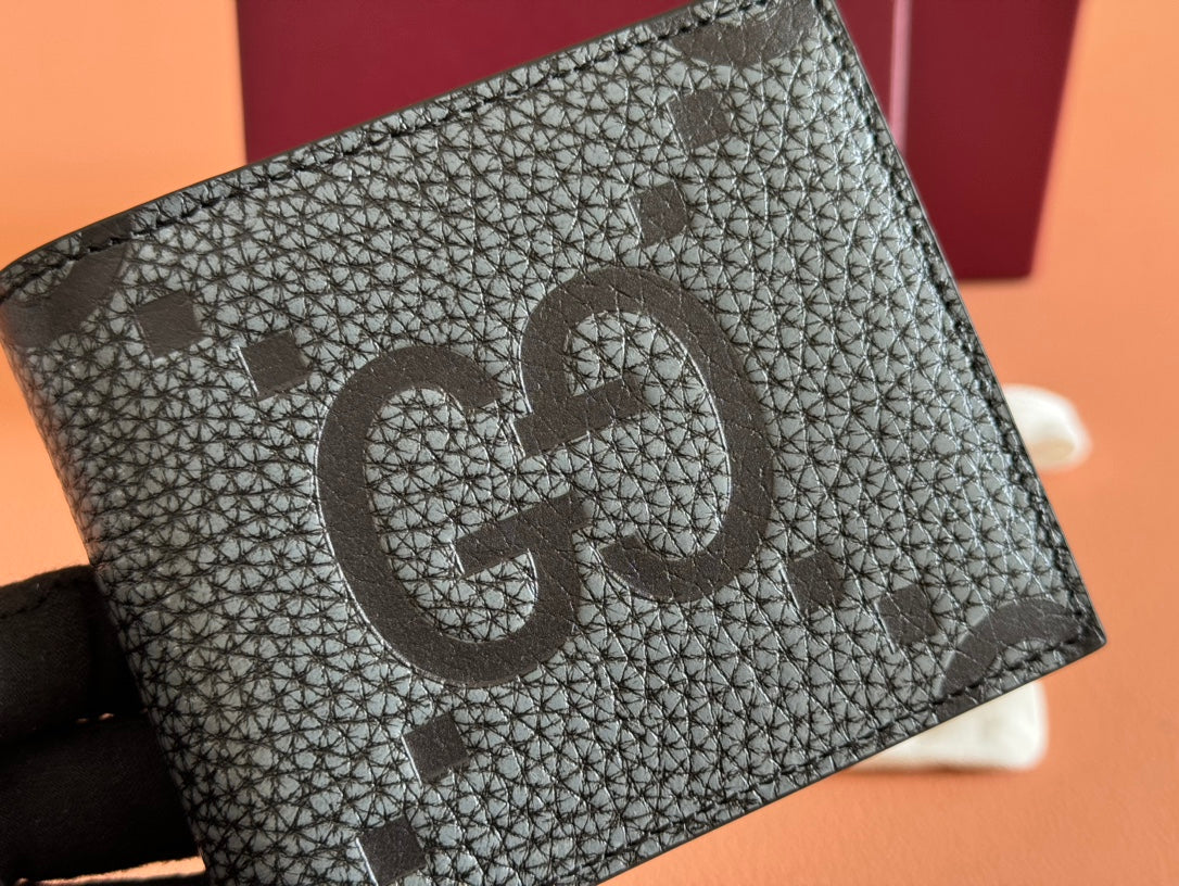 Gucci Wallet Grey mix Black Leather 248423