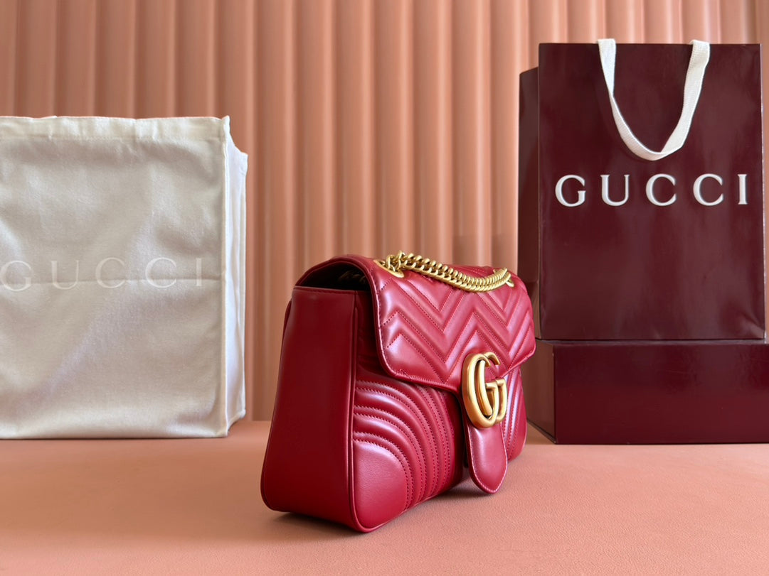 Gucci GG Marmont 31 Bag Red Calfskin 248222