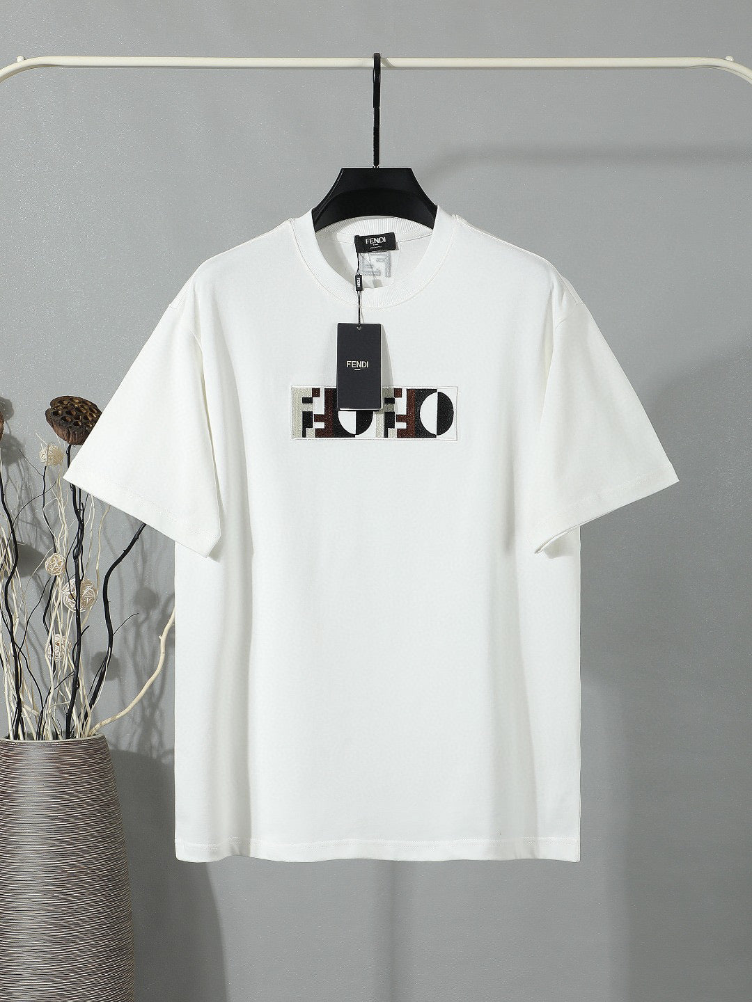 Fendi 2026 Men's Short-Sleeve T-Shirt Cotton Fabric 797251