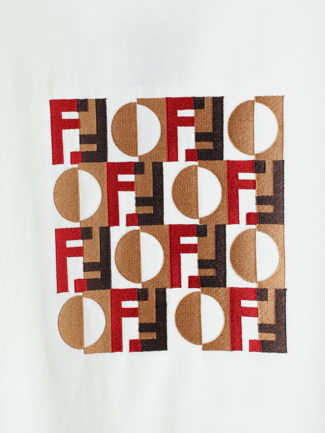 Fendi 2026 Men's 3D Embroidered T-shirt Cotton 797333