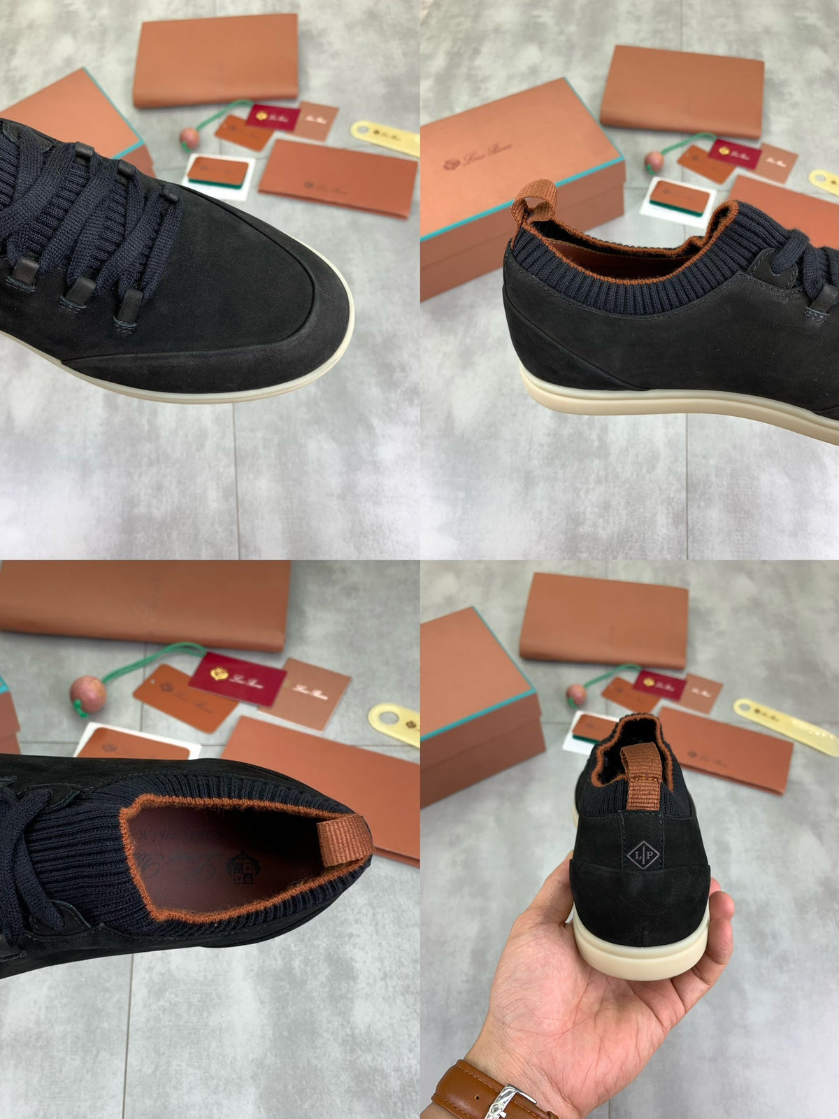 LP SOHO WALK TRAINERS IN BLACK SUEDE