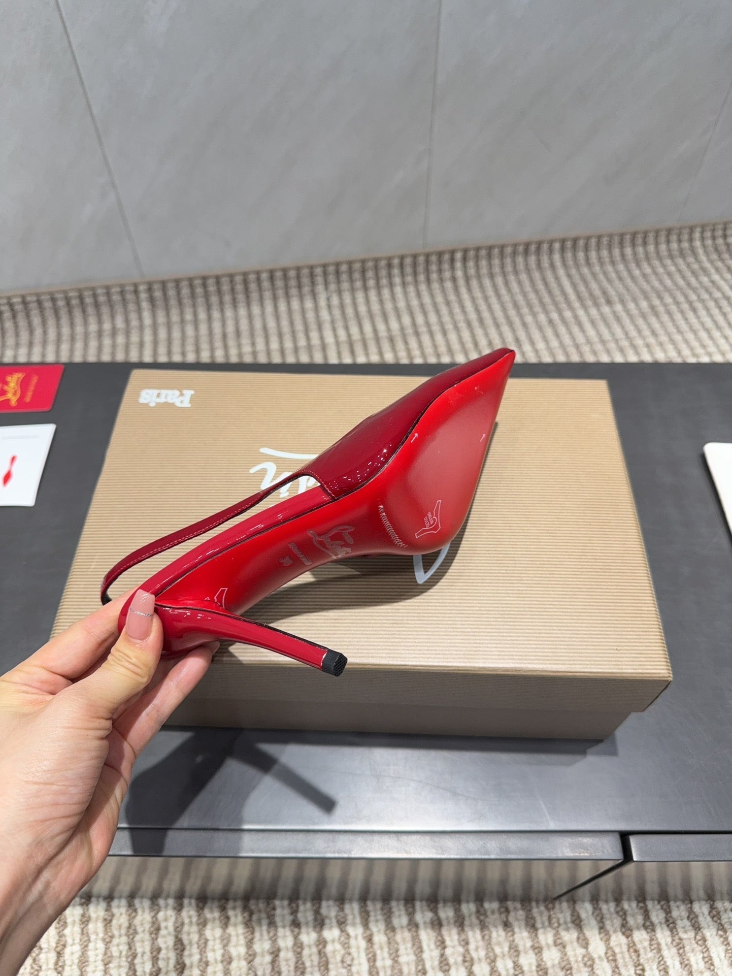 CL 26SS Slingback 100 Dark Red Patent Leather 613984