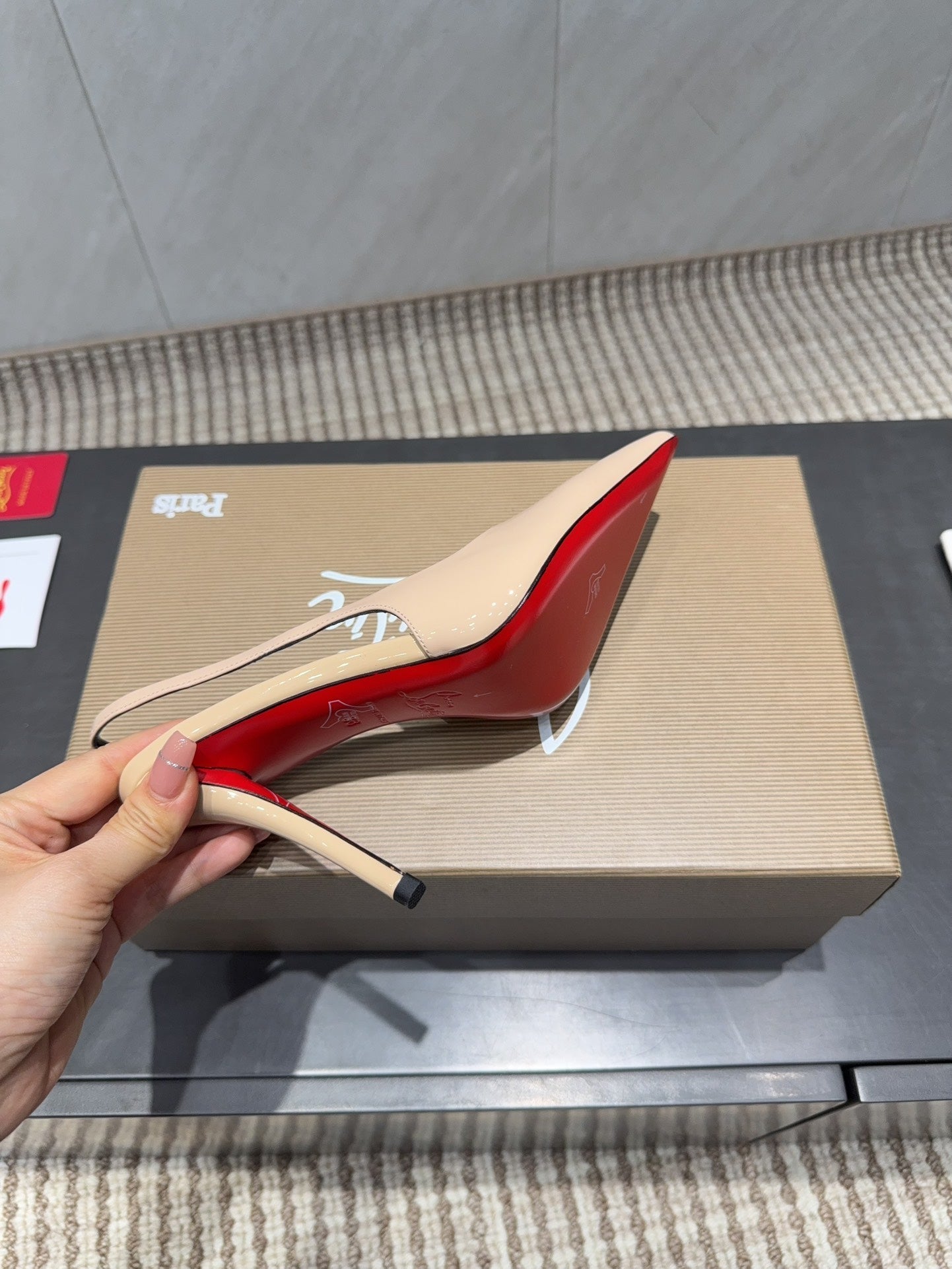 CL 26SS Slingback 100 Beige Patent Leather 613987