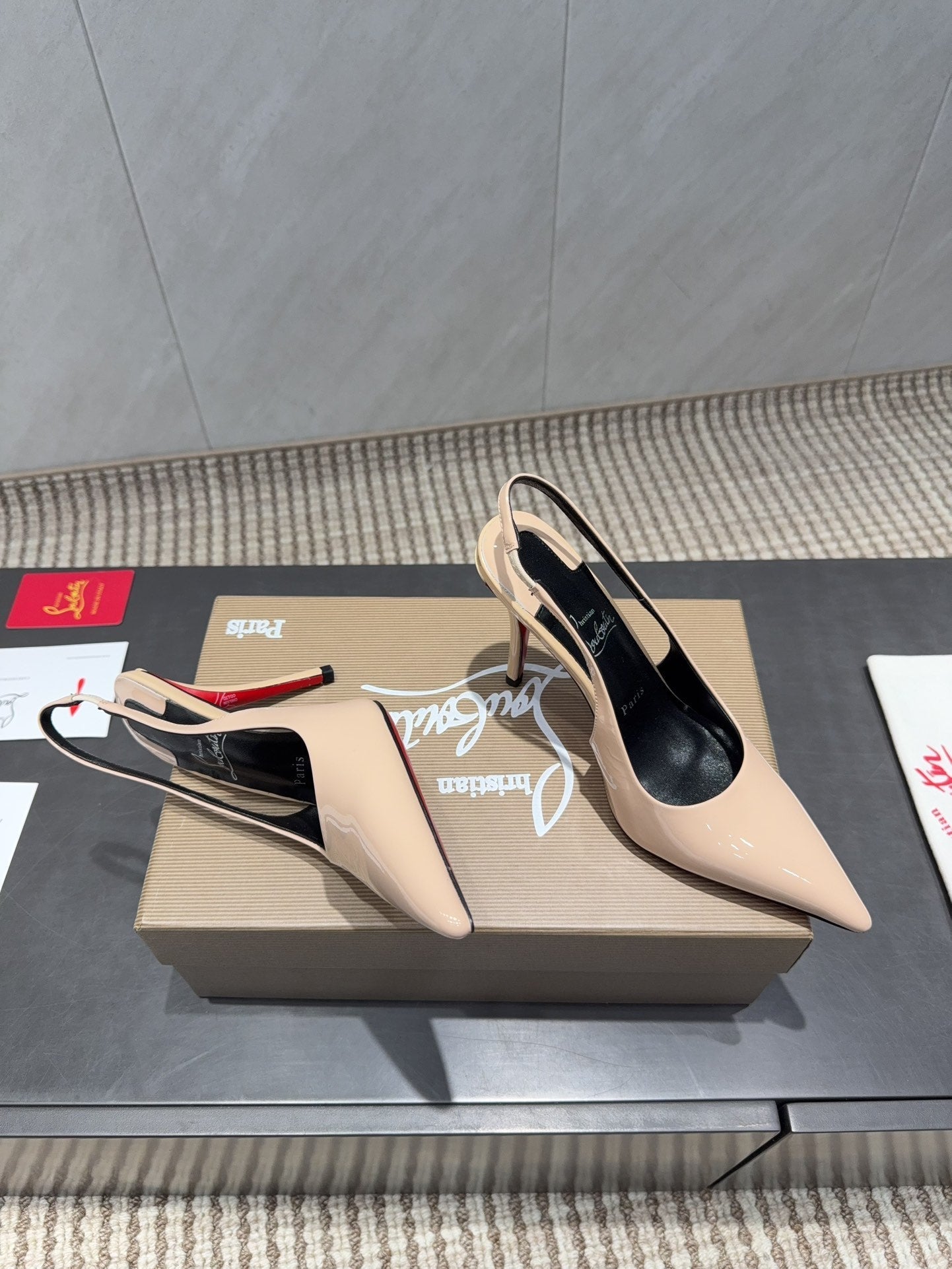 CL 26SS Slingback 100 Beige Patent Leather 613987