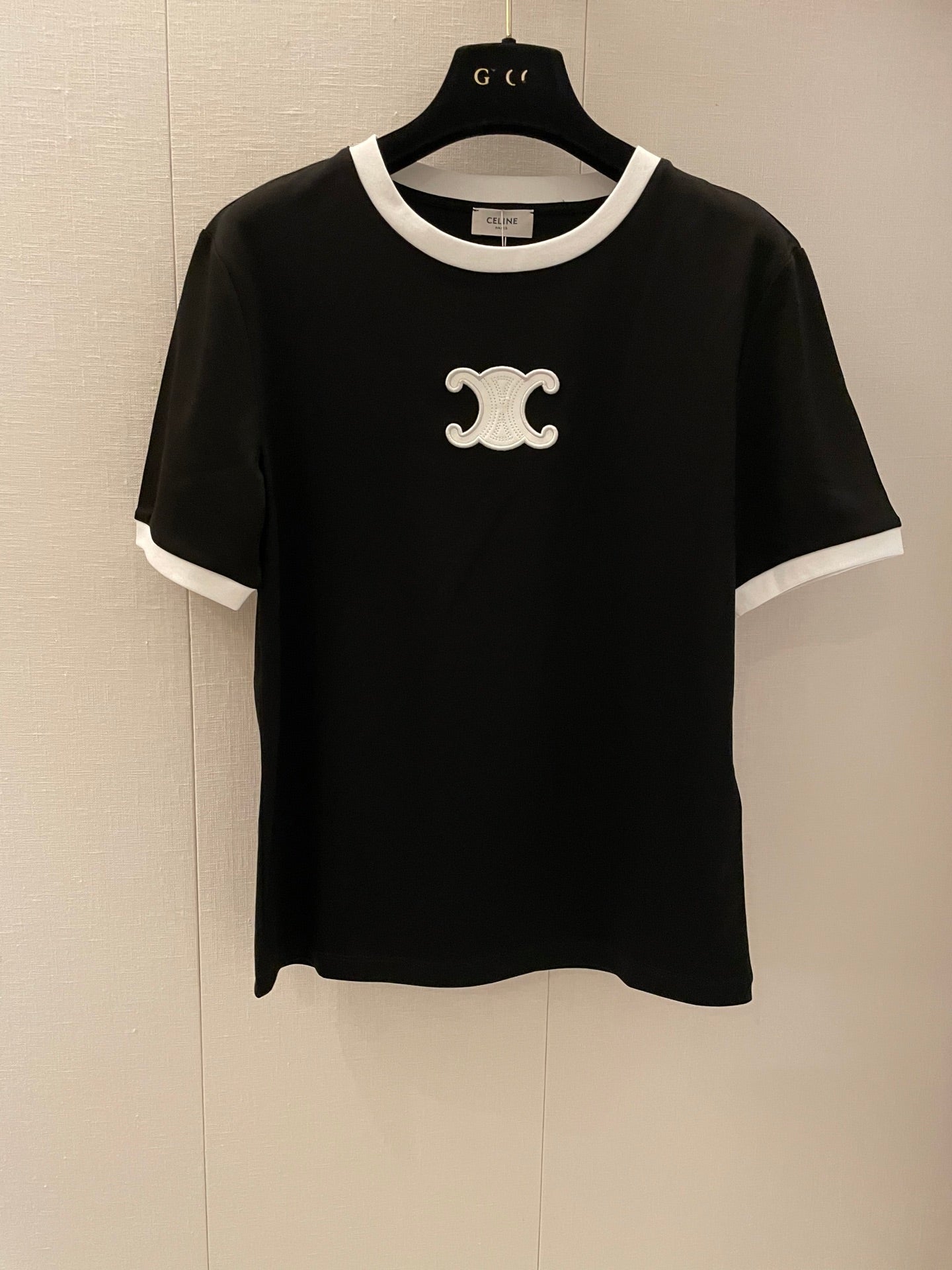 Celine Arc de Triomphe T-shirt Black White Cotton