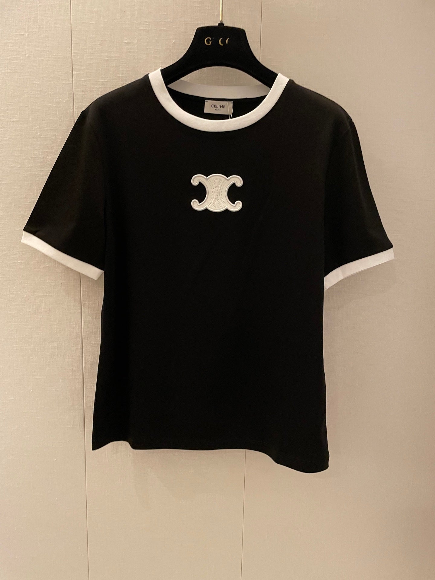 Celine Arc de Triomphe T-shirt Black White Cotton