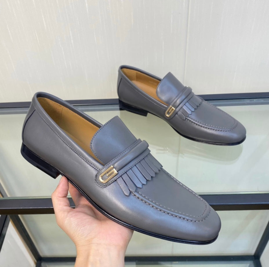 GG Men's Loafer Grey Premium Cowhide 559060