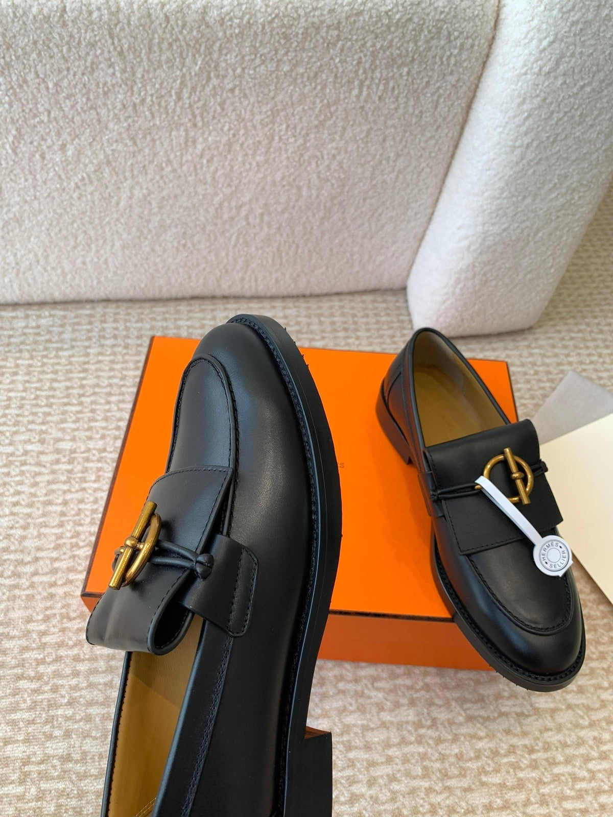 ivy loafer black lambskin
