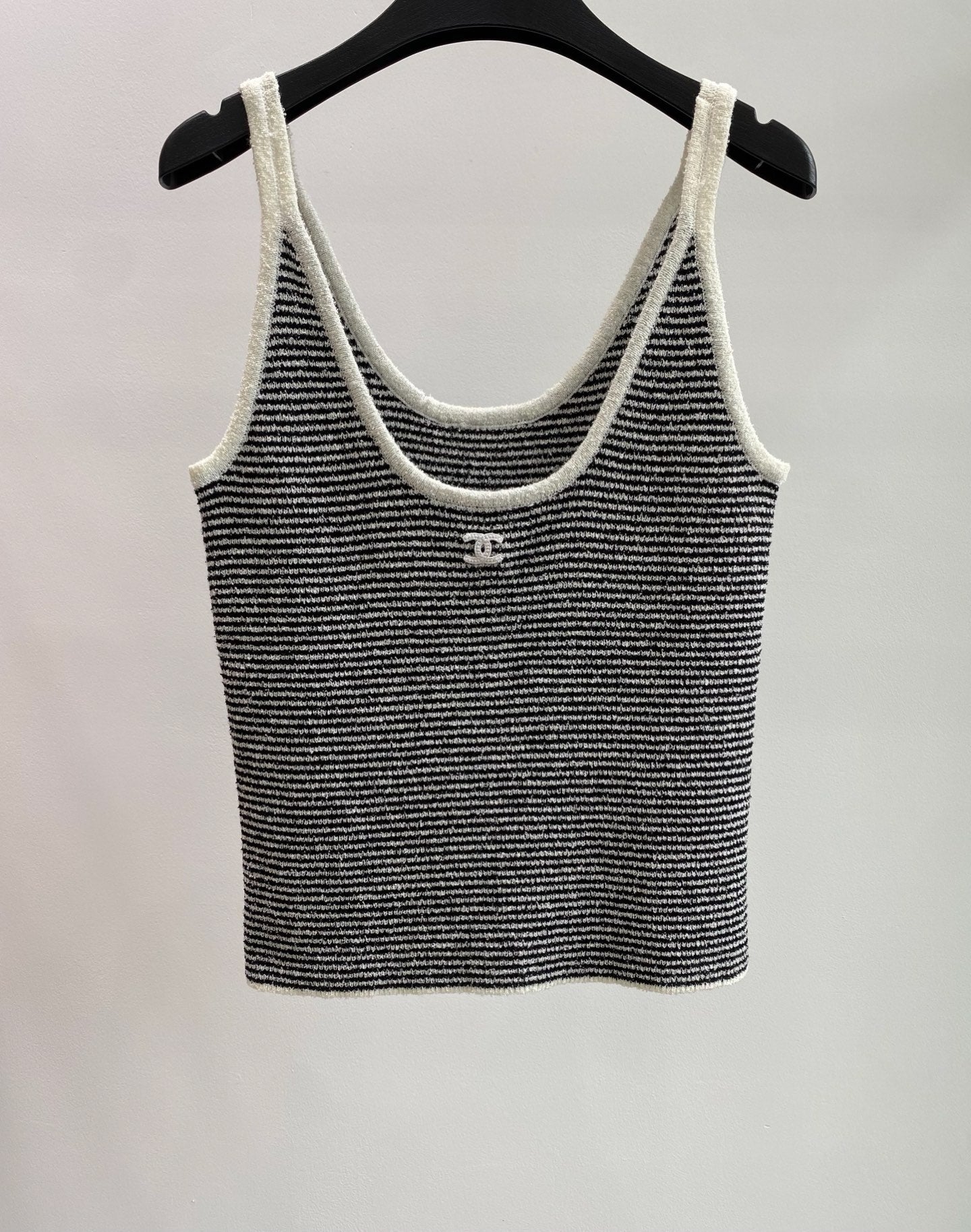 Chanel 2026 Strips Knit Slim Fit Camisole Viscose 408856