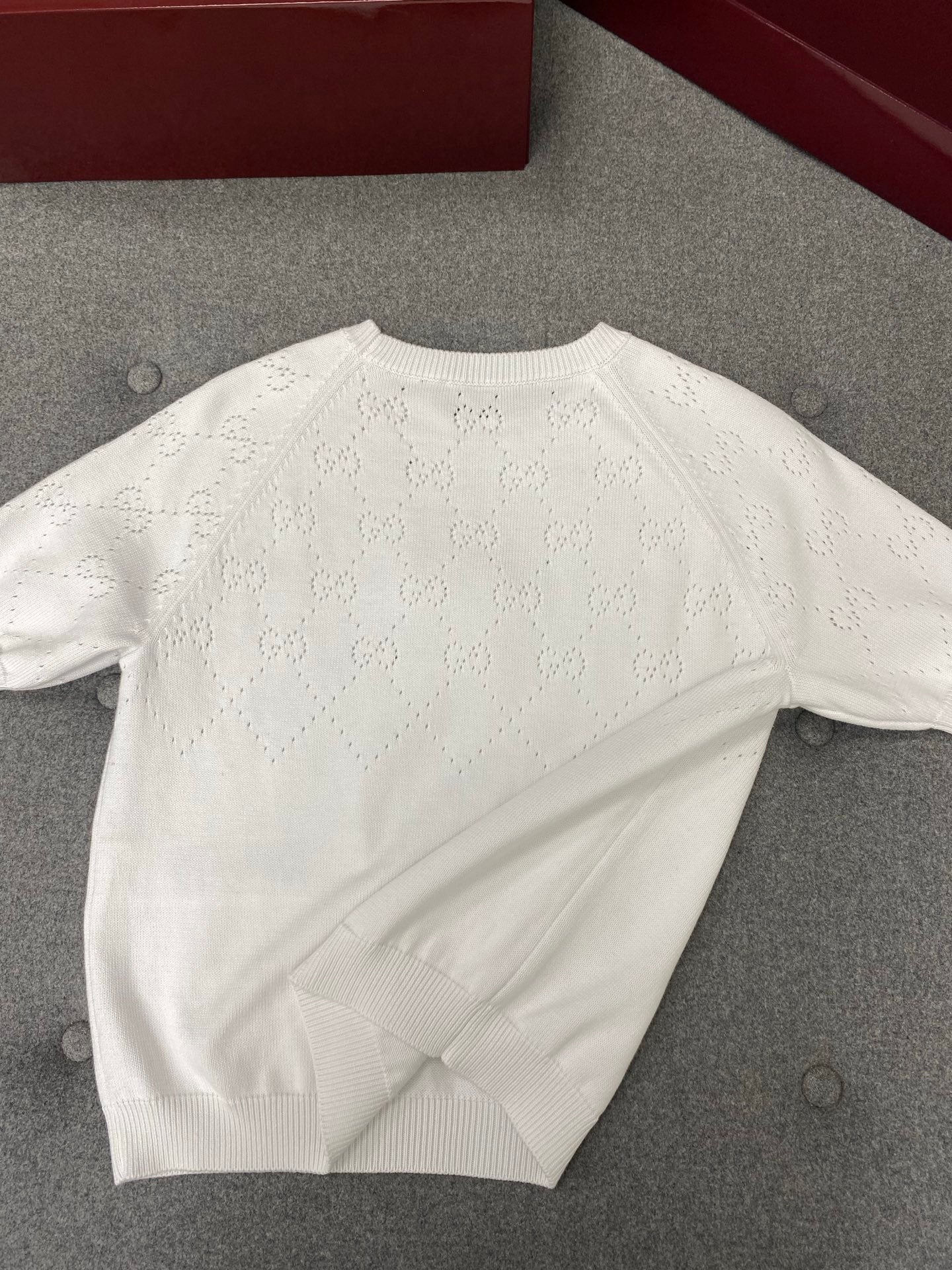 Gucci Round Neck Short Sleeves Top White Cotton