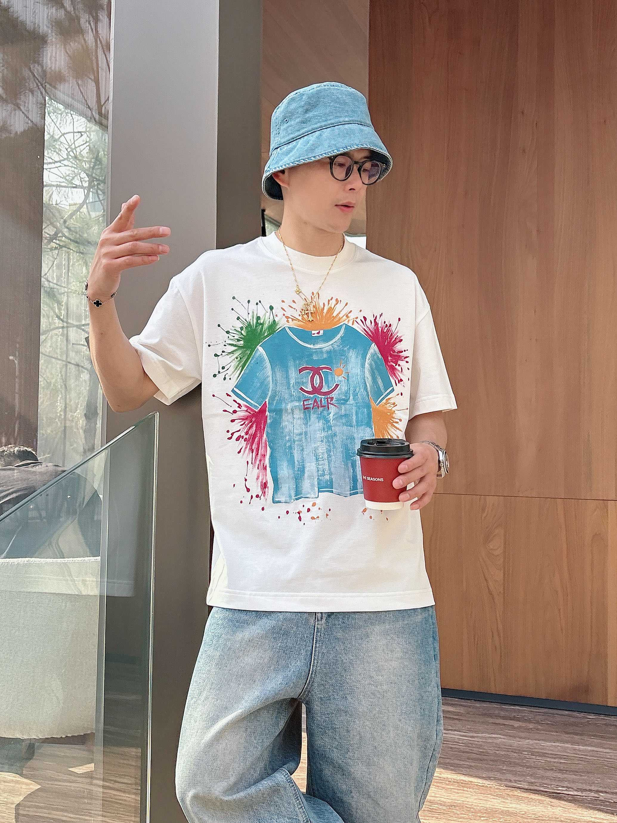 CC 2026 Hand-Painted  Short-Sleeve T-Shirt Multicolor 419022