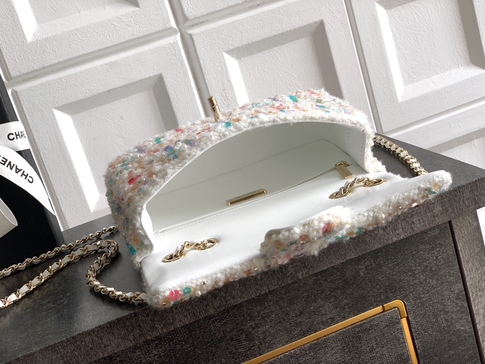 Chanel 2026 Flap Bag 20cm Multicolor Sequin Leather