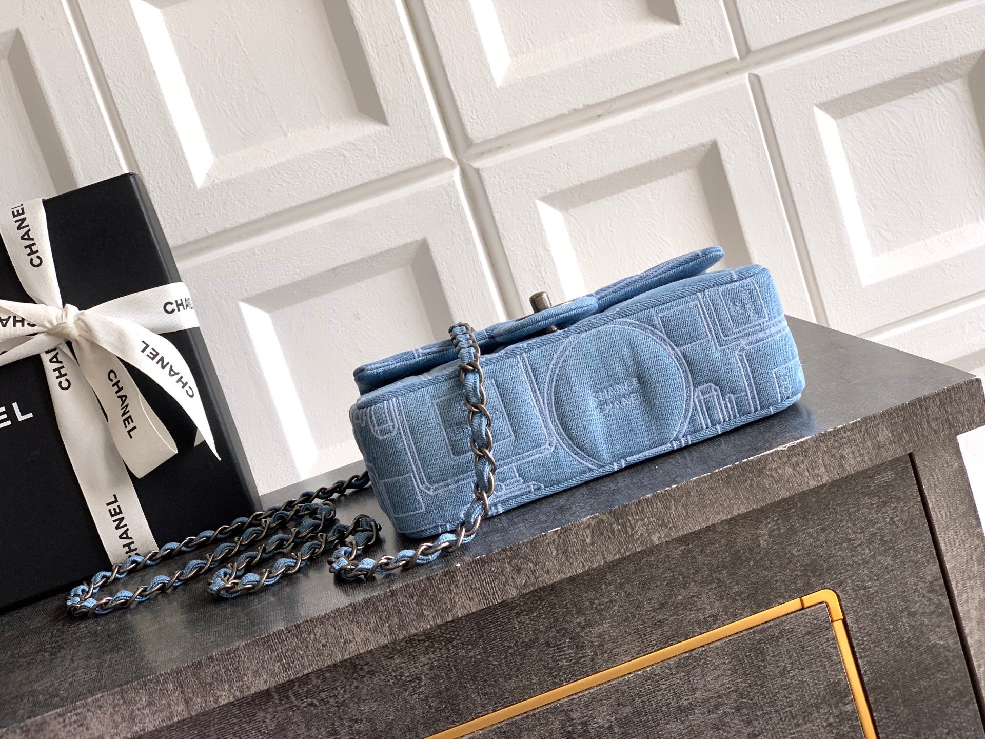 Chanel 2026 Flap Bag 20cm and 25cm Blue Denim Leather