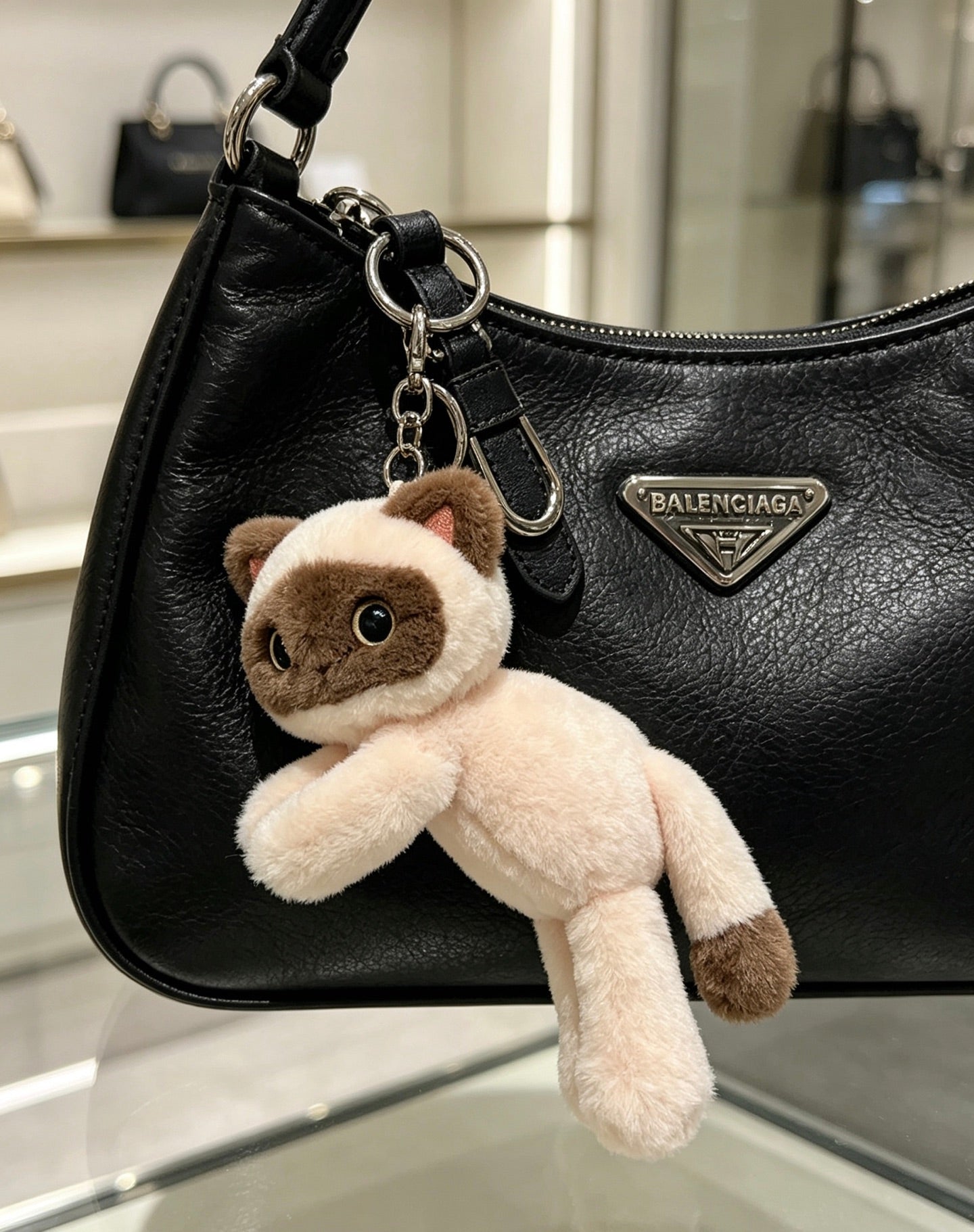 Balenciaga Plush Cat Charm