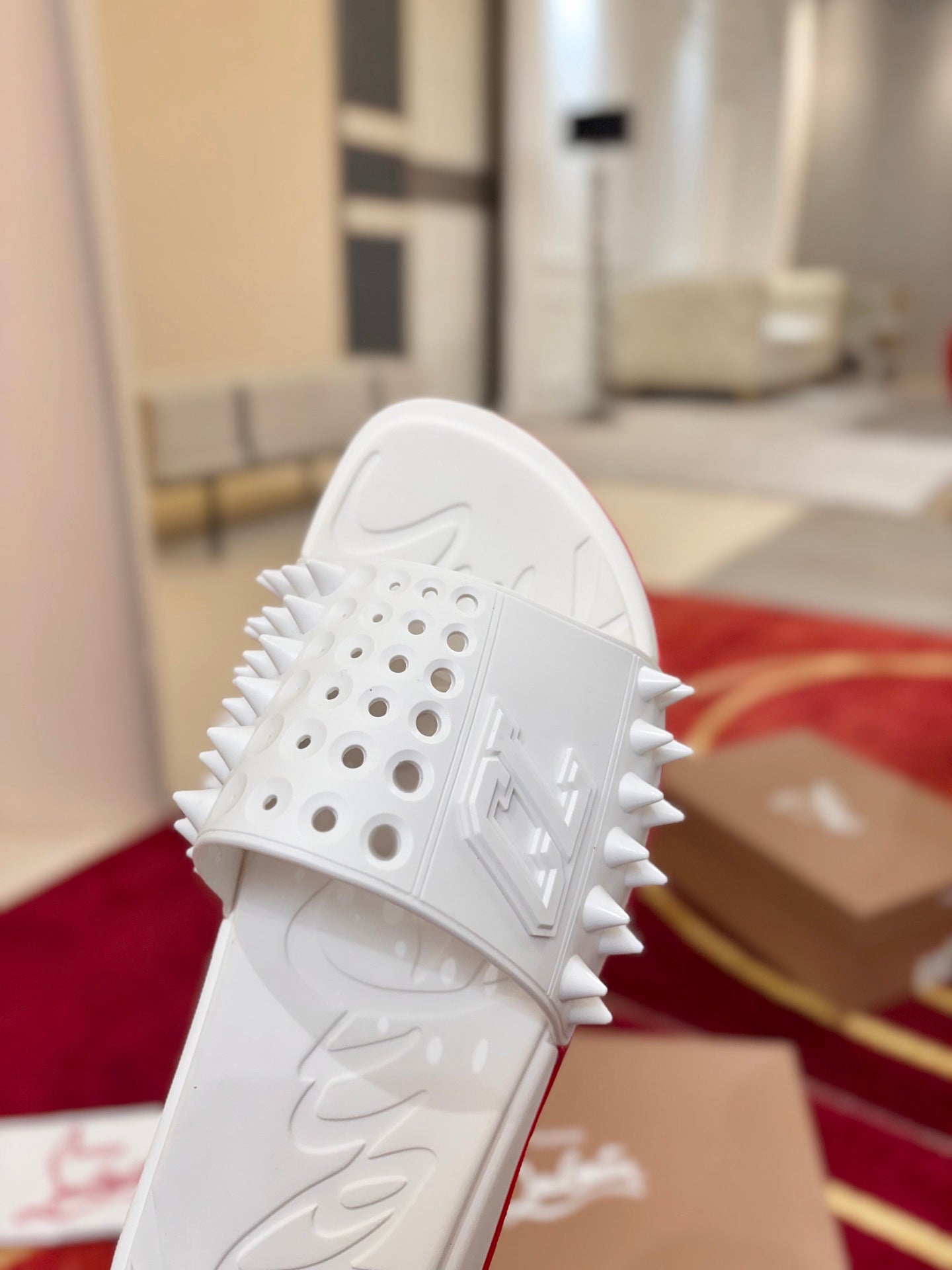 Christian Louboutin Take It Easy Spike Slide 863773