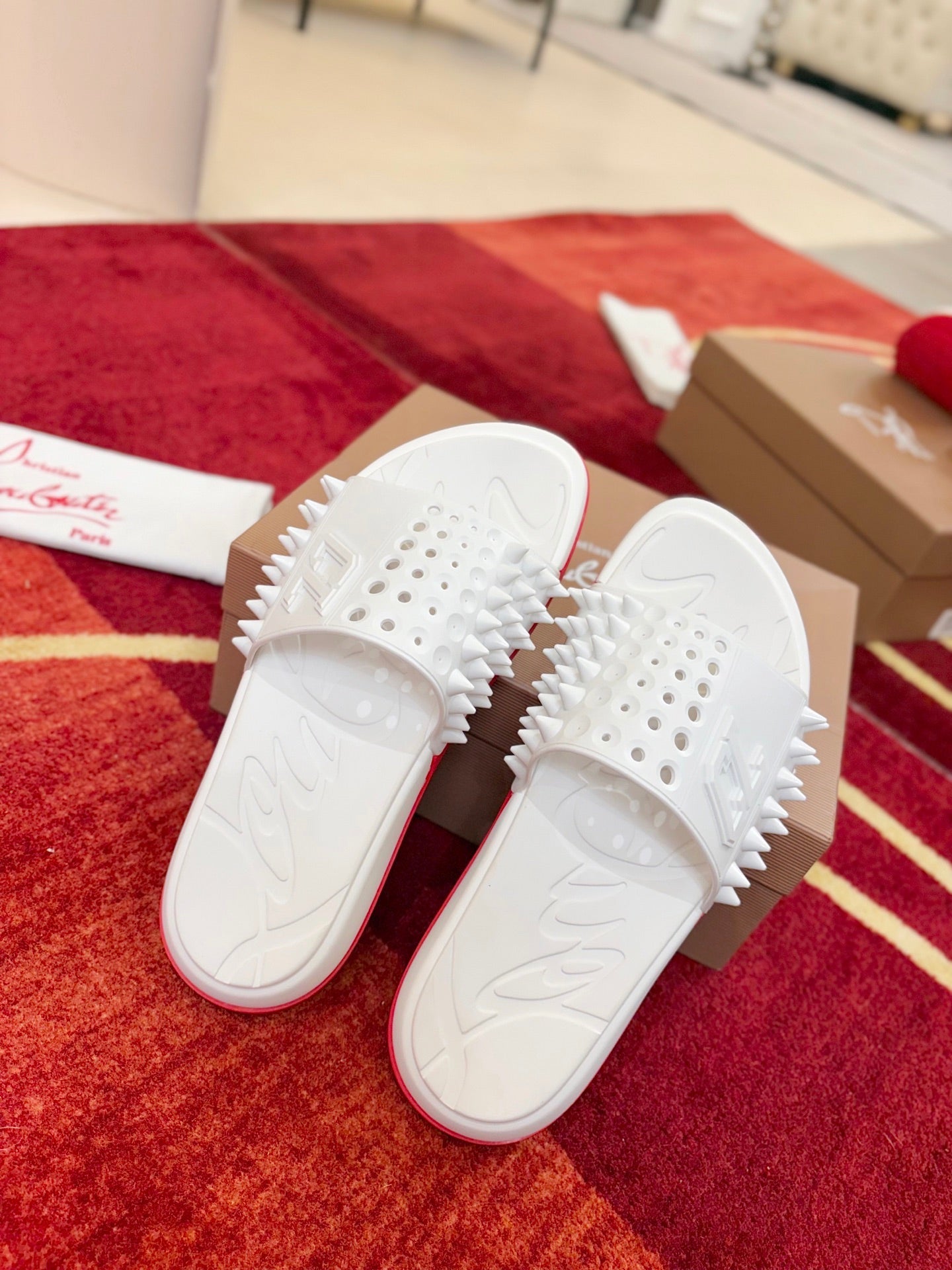 Christian Louboutin Take It Easy Spike Slide 863773