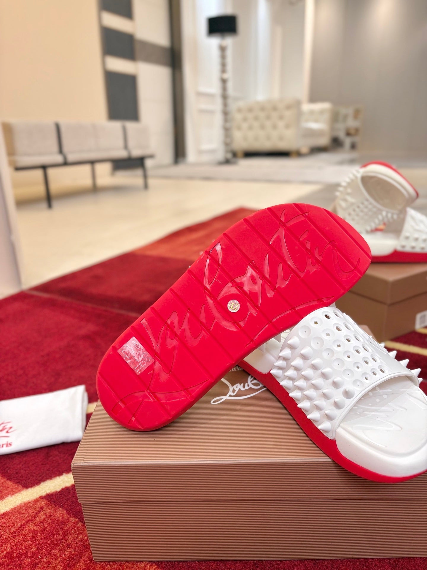 Christian Louboutin Take It Easy Spike Slide 863773