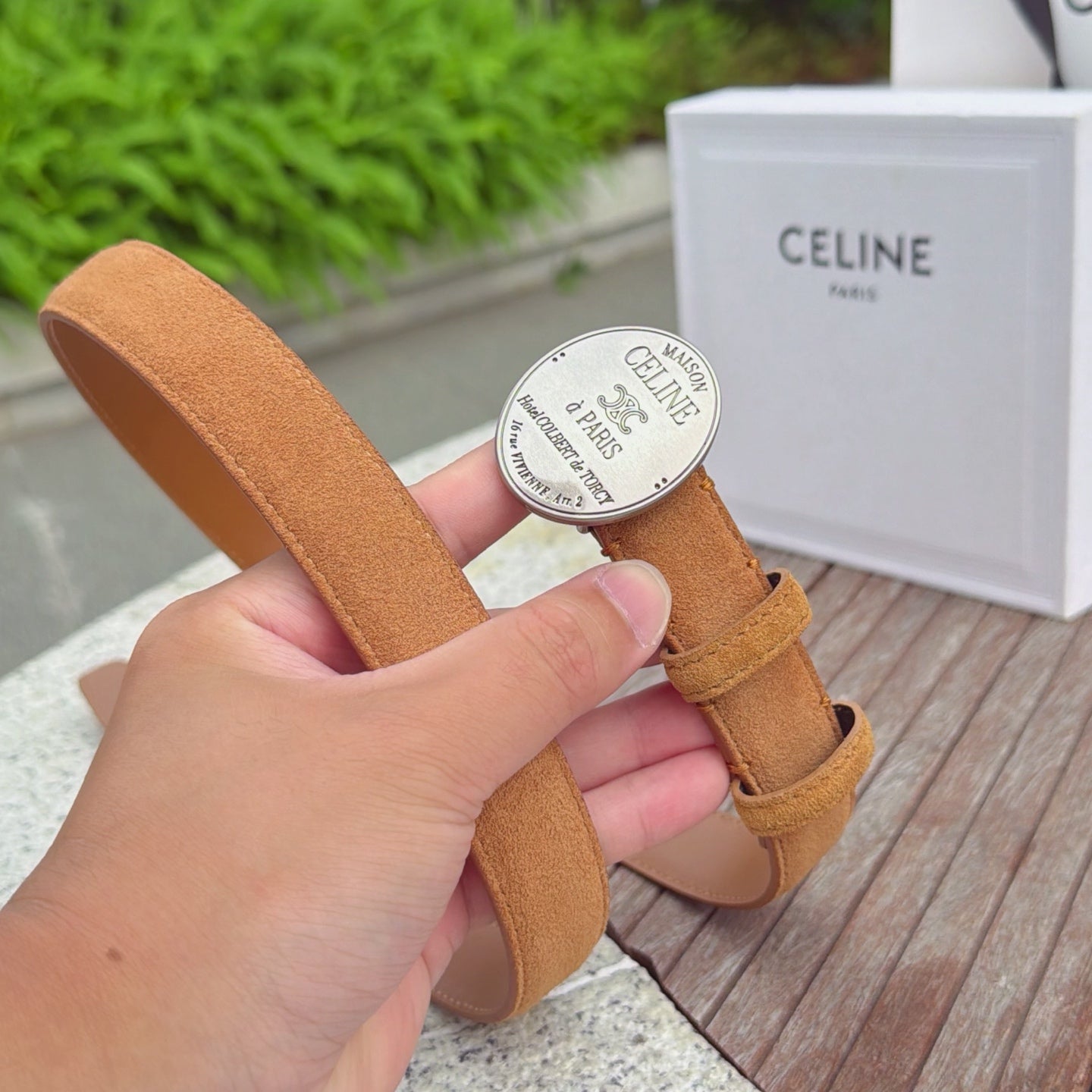 Celine 2026 Belt 2.5cm Suede