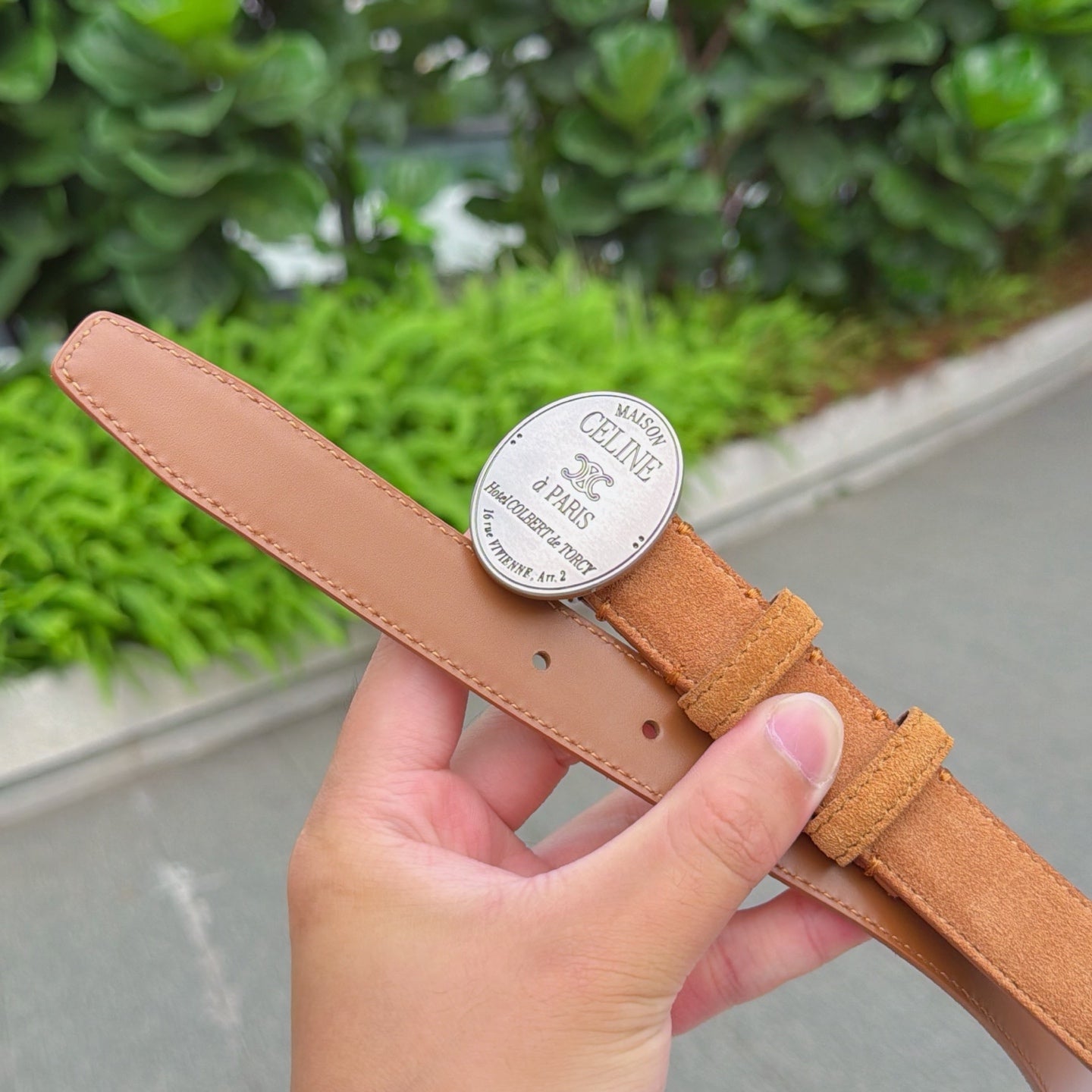 Celine 2026 Belt 2.5cm Suede