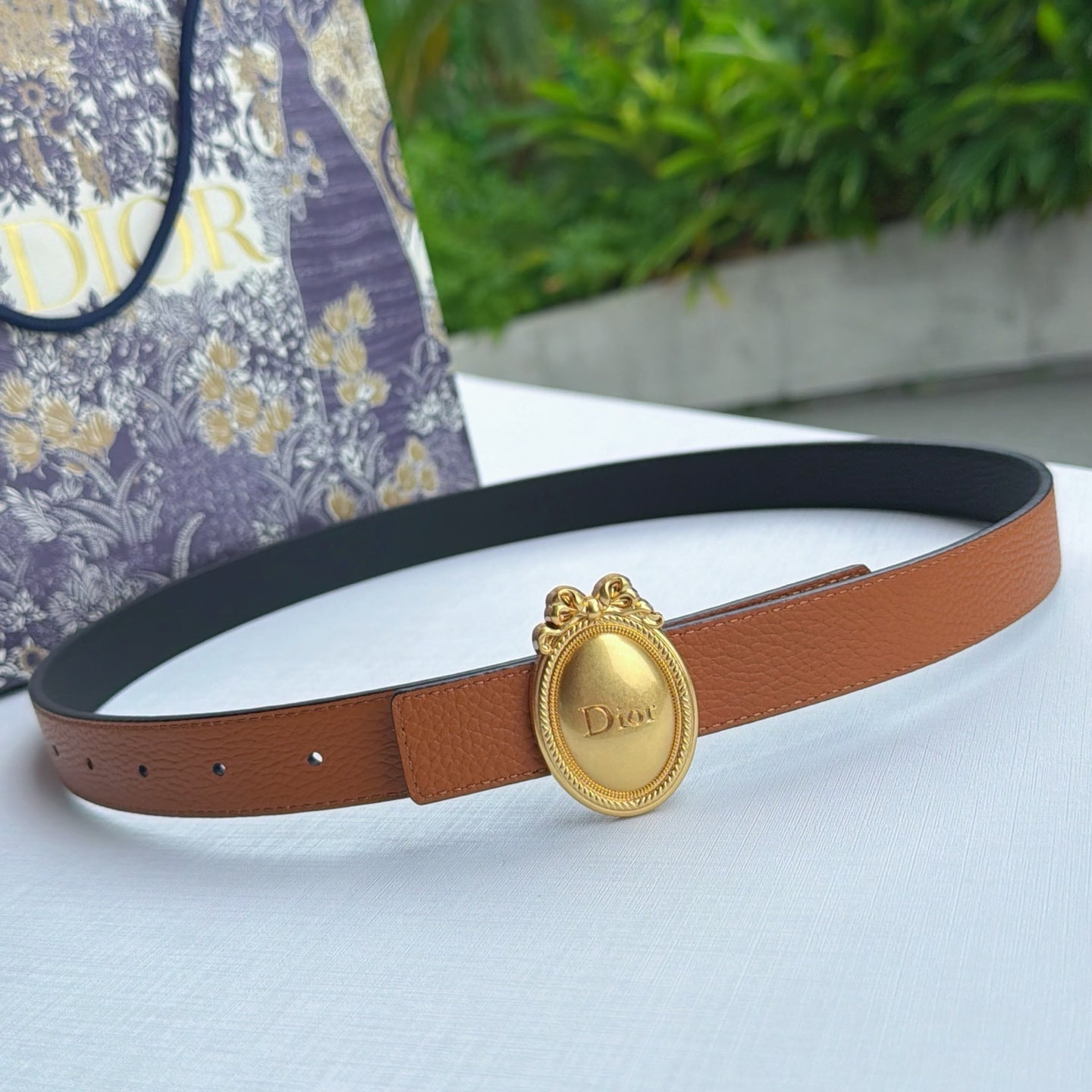 Dior Médaillon Belt 25mm Two-tone Calfskin 210914