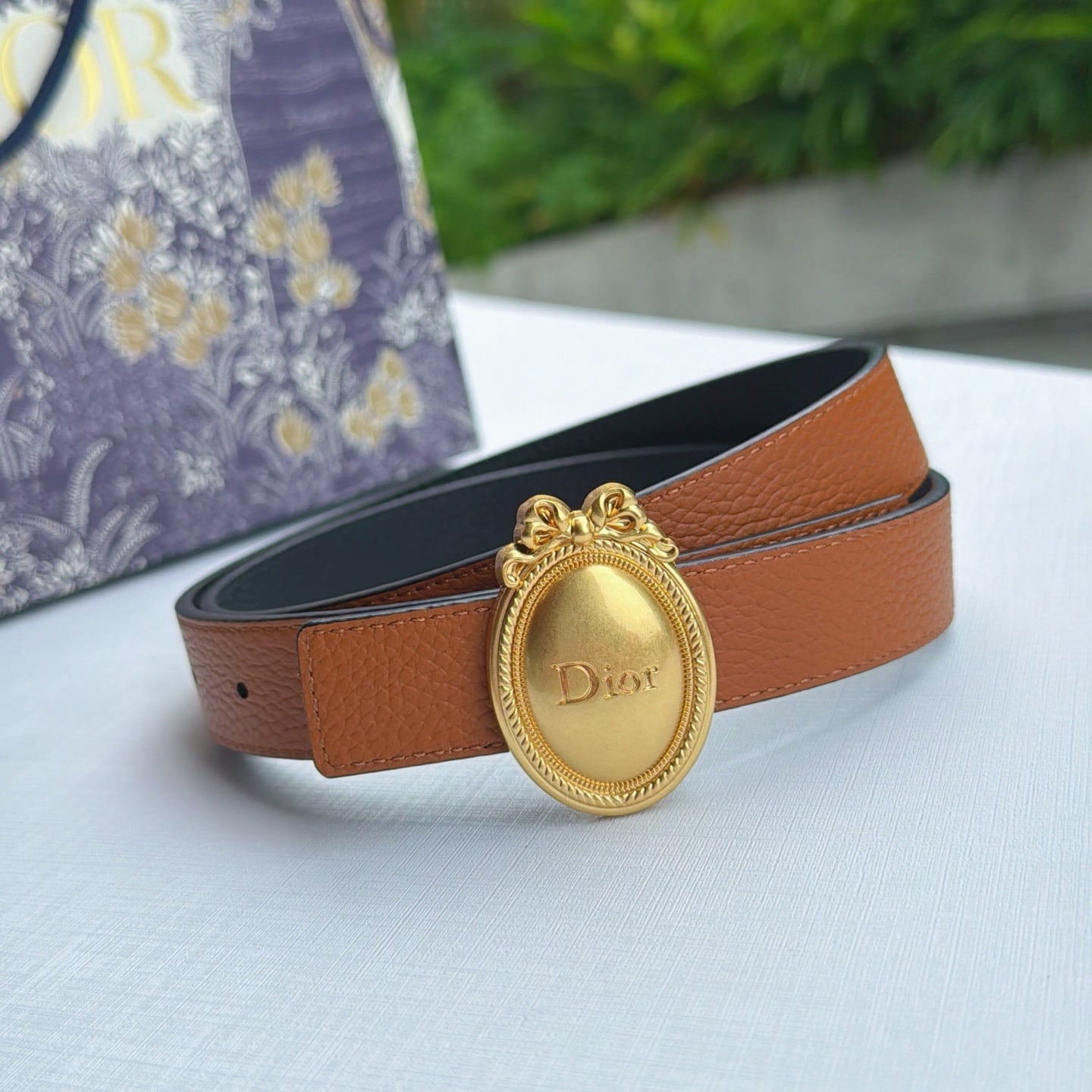 Dior Médaillon Belt 25mm Two-tone Calfskin 210914