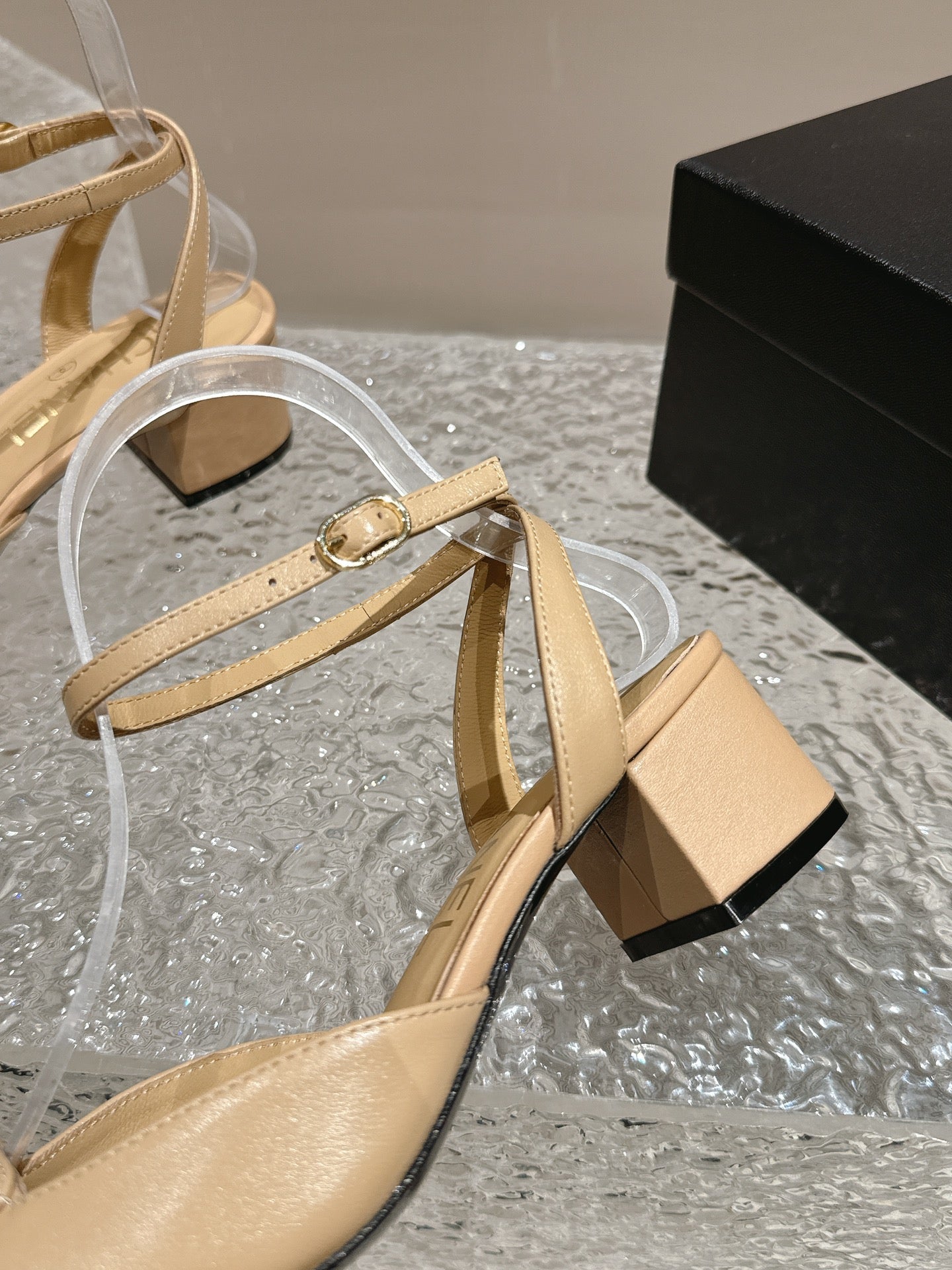 slingbacks 60 beige lambskin cc logo