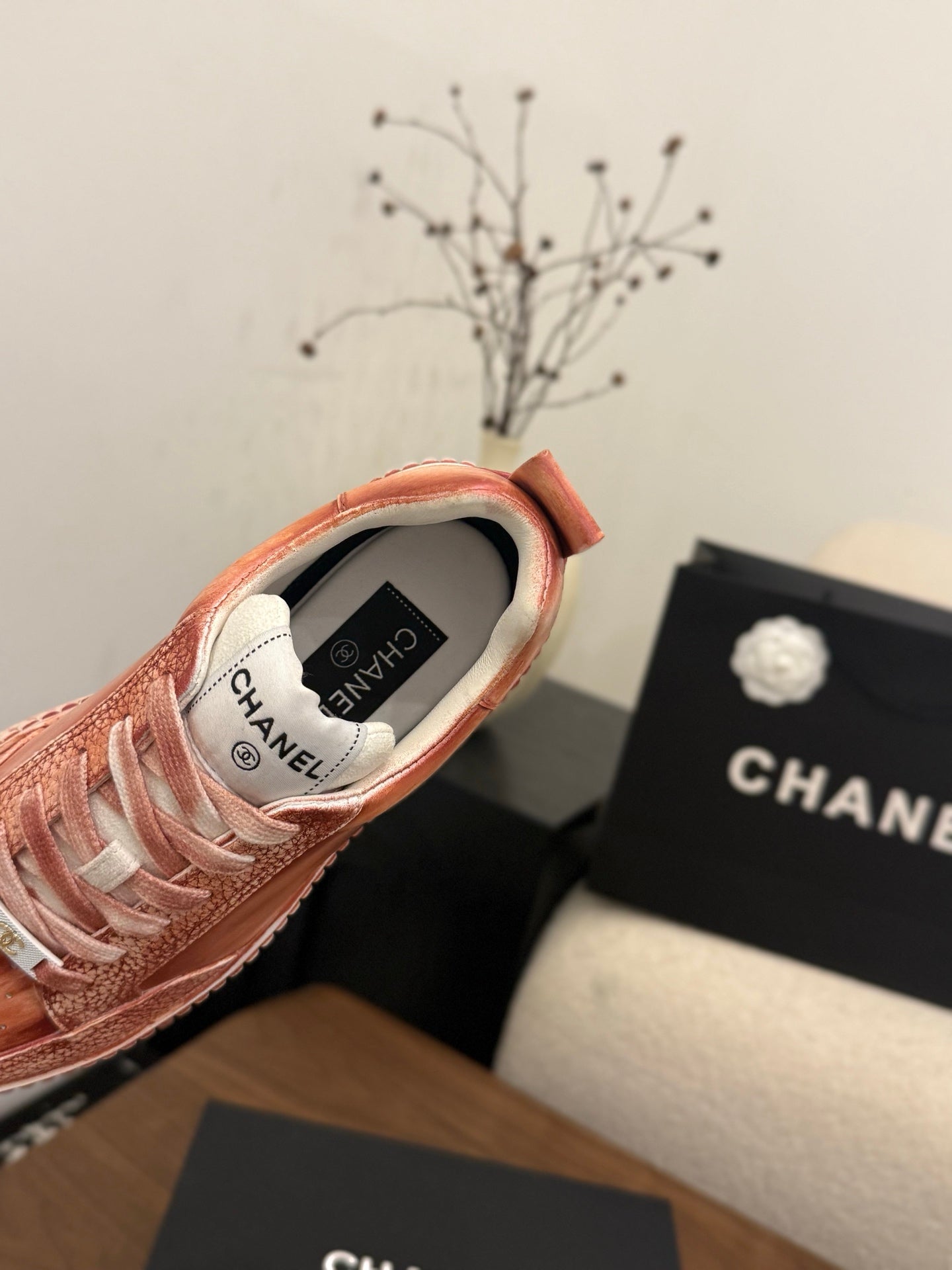 CC 26s Casual Sneaker Coral Orange Leather 183616