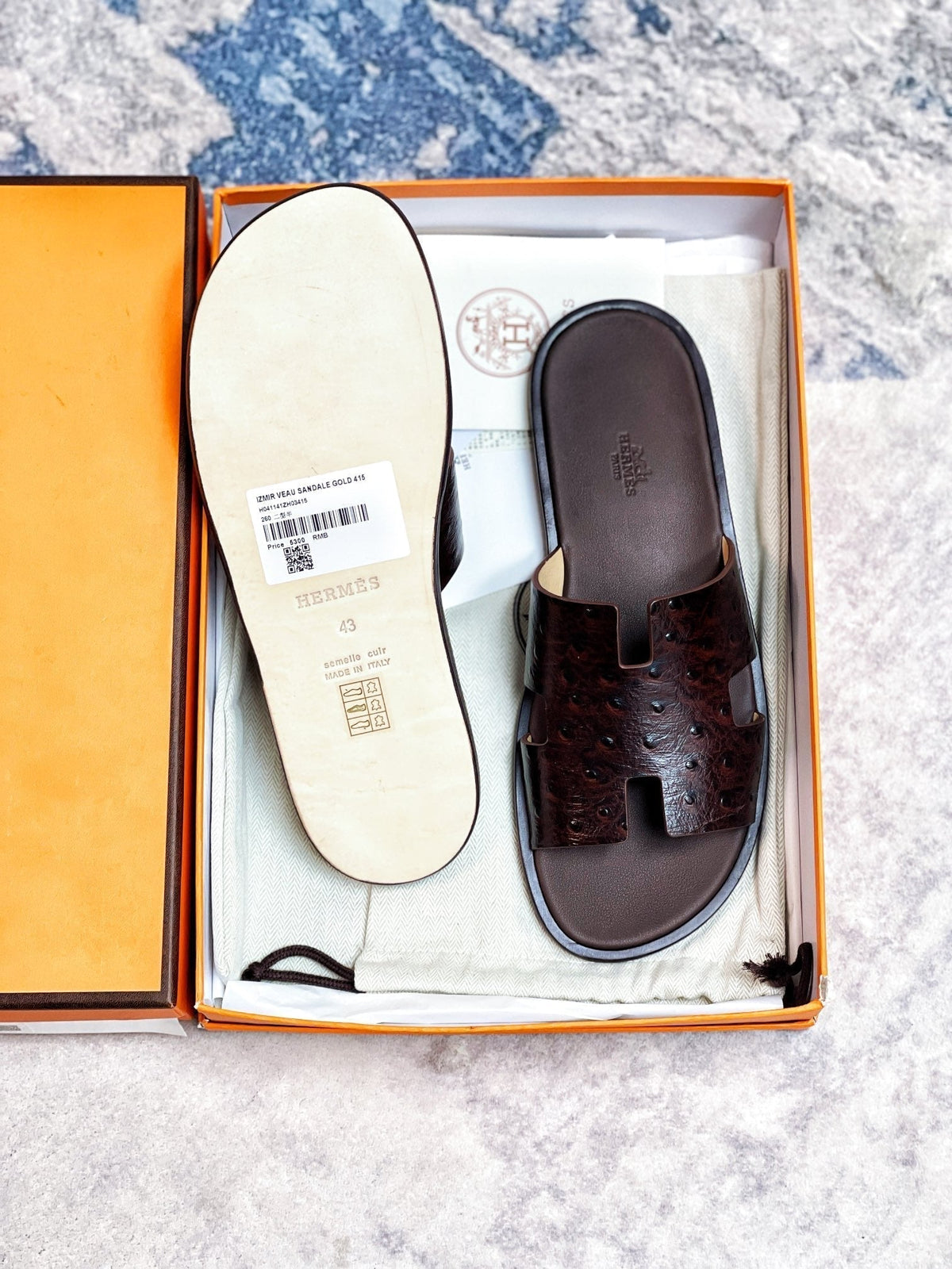 HM Men's Izmir Slide Brown Cowhide 231085