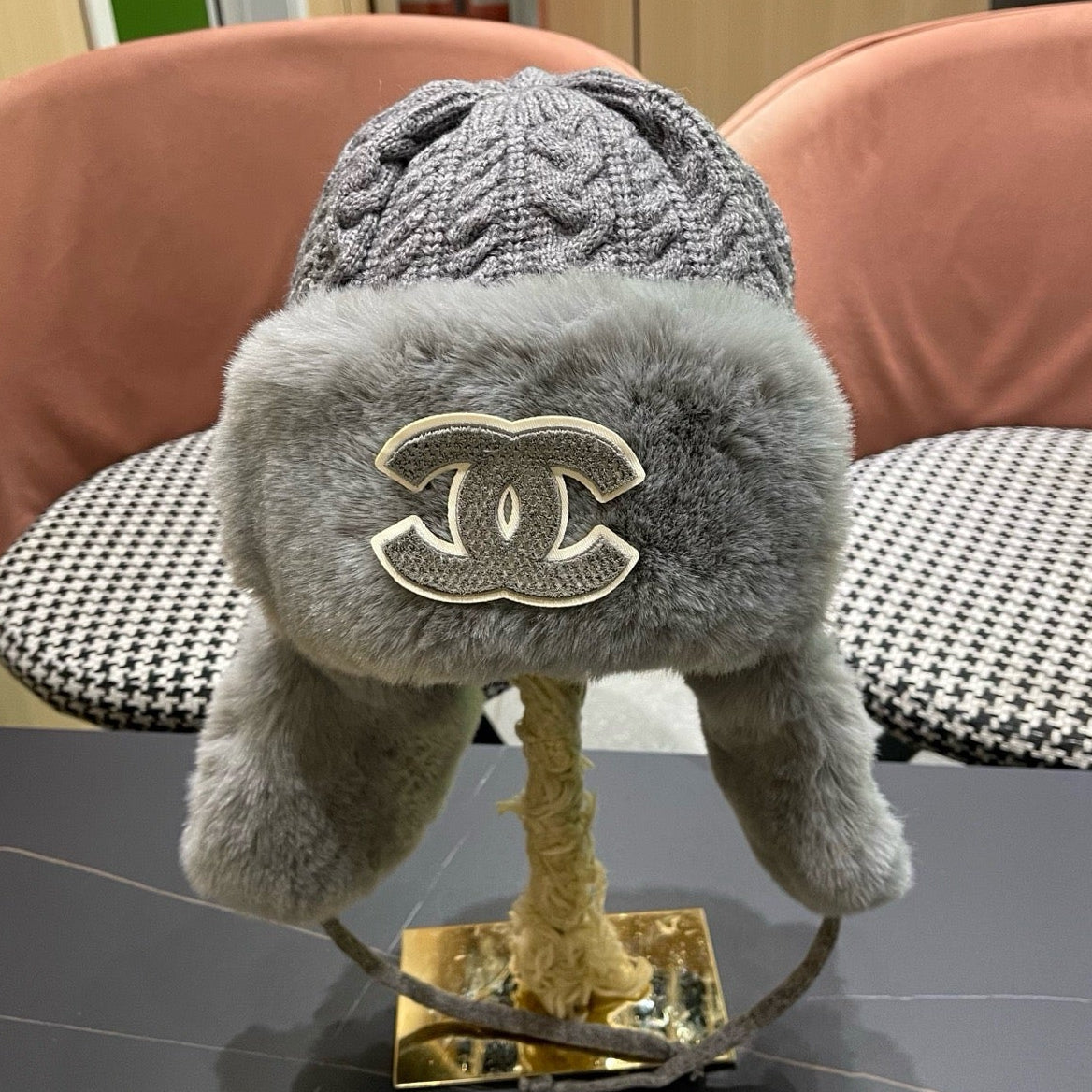 Chanel 2026 Trapper Hat Wool 549973