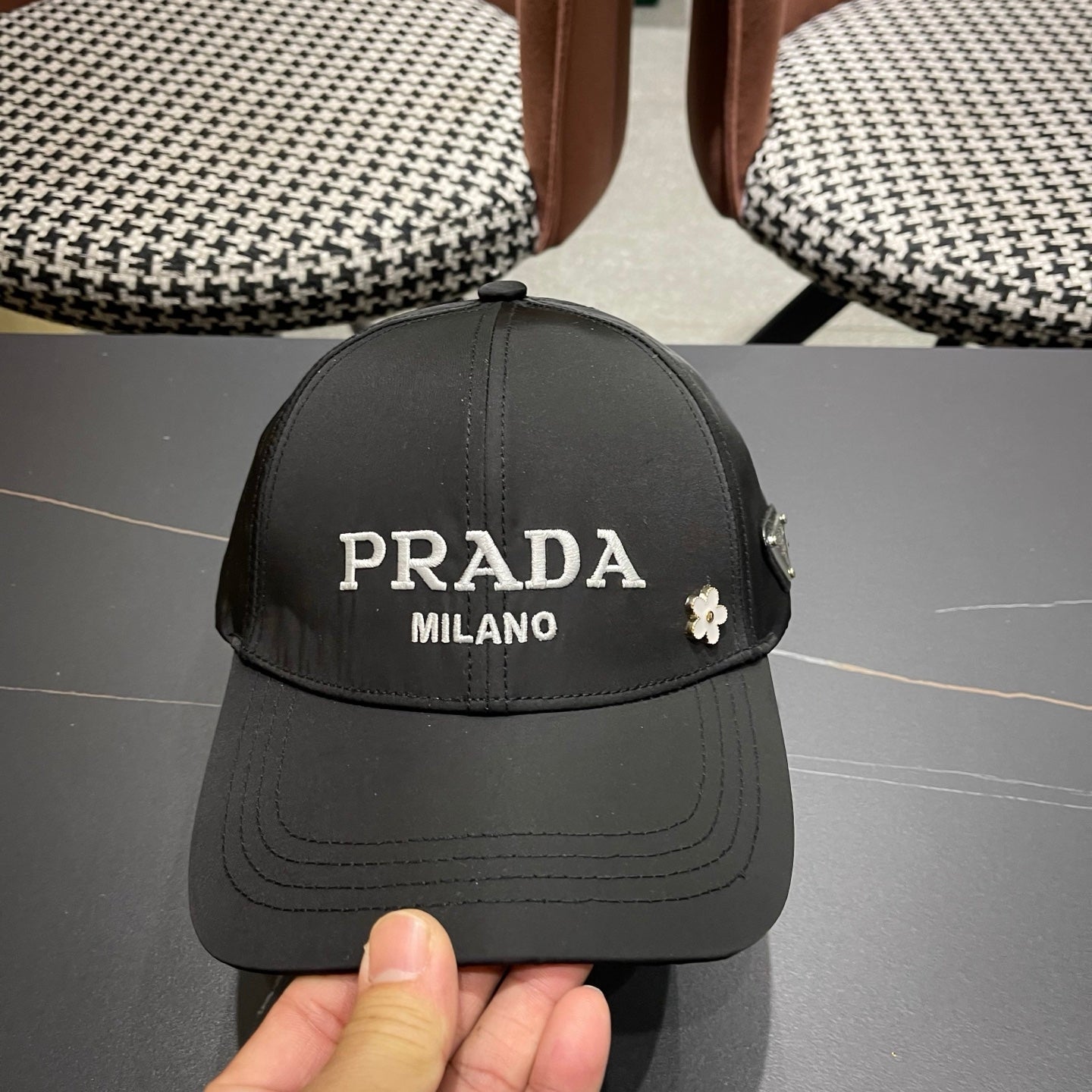 Prada Logo Cotton Hat 213504