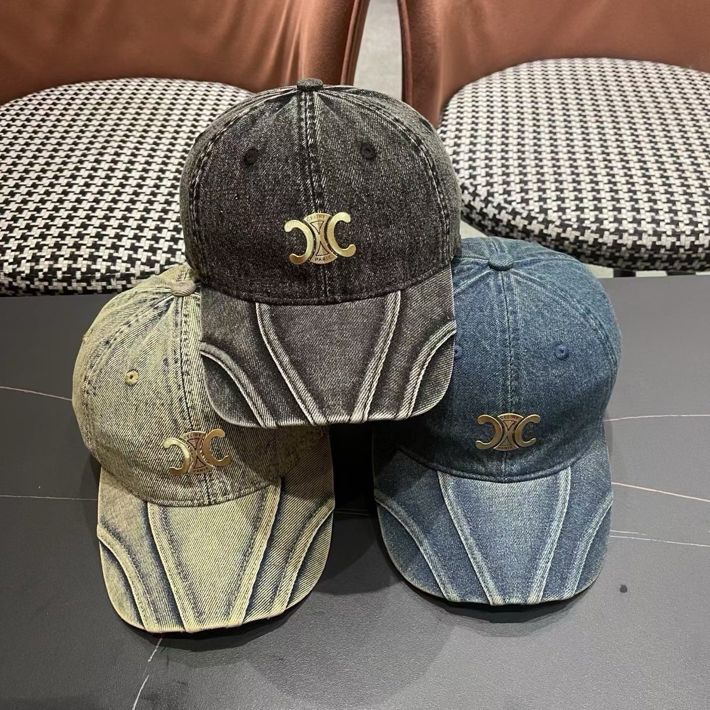 Celine Baseball Denim Hat 196142