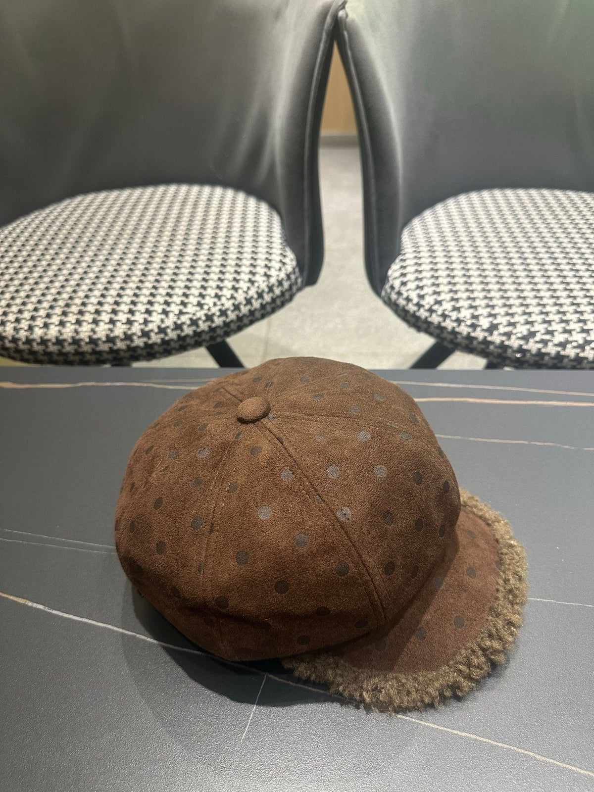 Burberry 2026 Newsboy Cap Hat Suede 550266