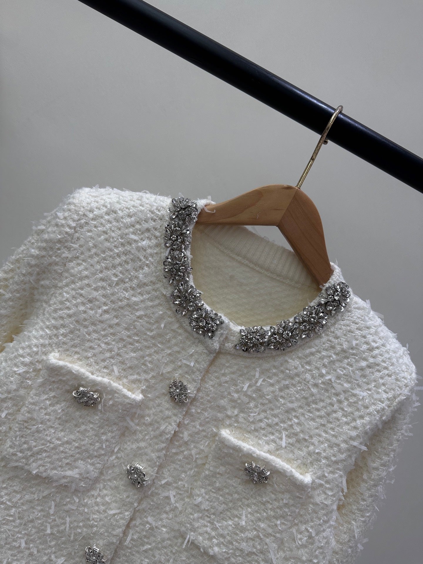 CC 25 Set Knitted Cardigan White Tweed 59490520